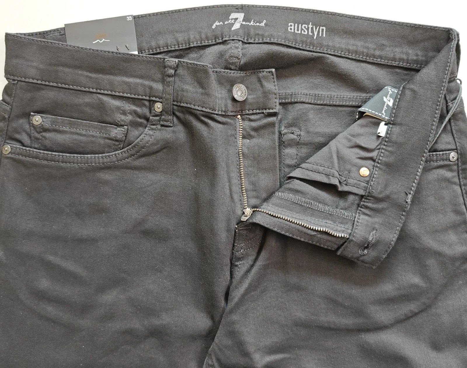 7 For All Mankind 7 For All ManKind Austyn Black Onyx Jeans T / 6038 Size US 33 - 5 Thumbnail