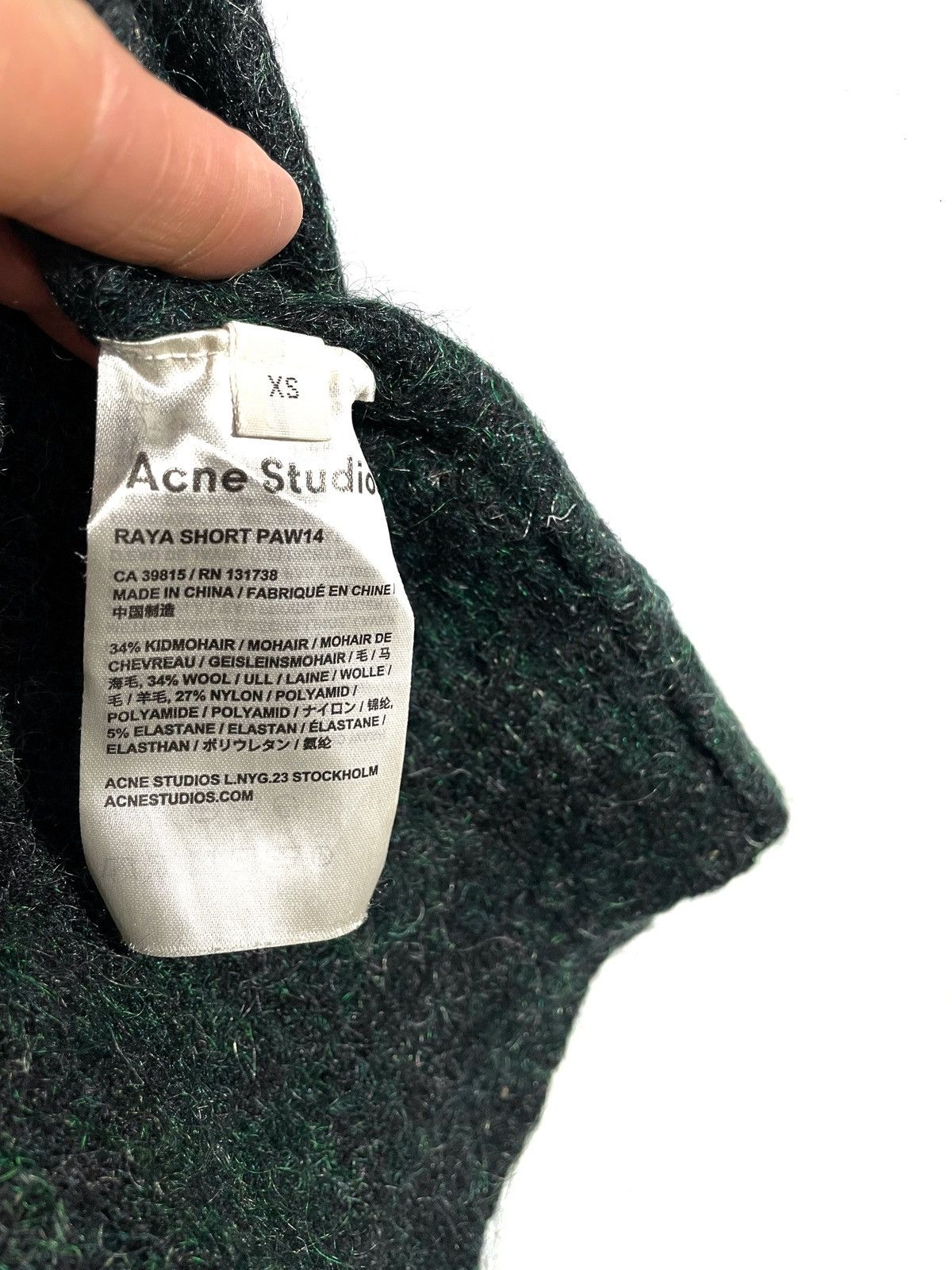 Acne Studios × Designer Acne Studios Mohair & Wool Green Cardigan Size XS Pockets Size XS / US 0-2 / IT 36-38 - 5 Thumbnail