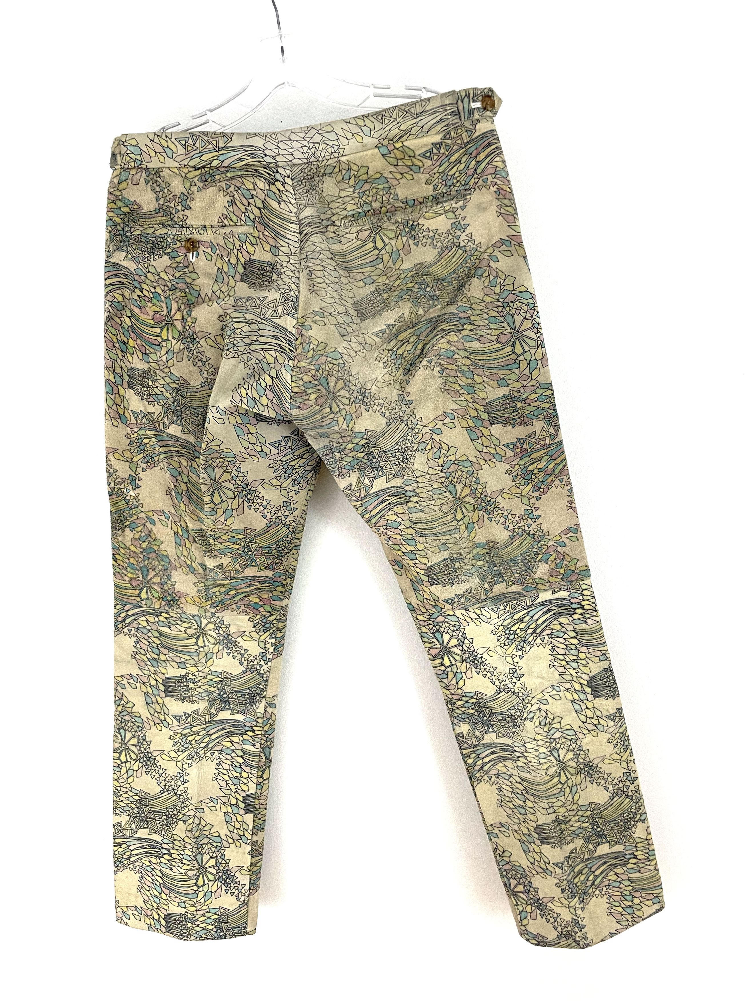 Comme des Garcons Homme Plus 2001 Psychedelic Suede Pants Size US 32 / EU 48 - 8 Thumbnail