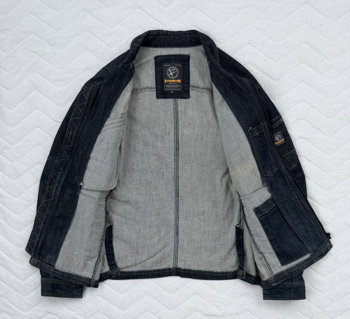 Japanese Brand Evenriver Workwear Denim Jacket Utility Mechanic Biker Size US XL / EU 56 / 4 - 13 Thumbnail