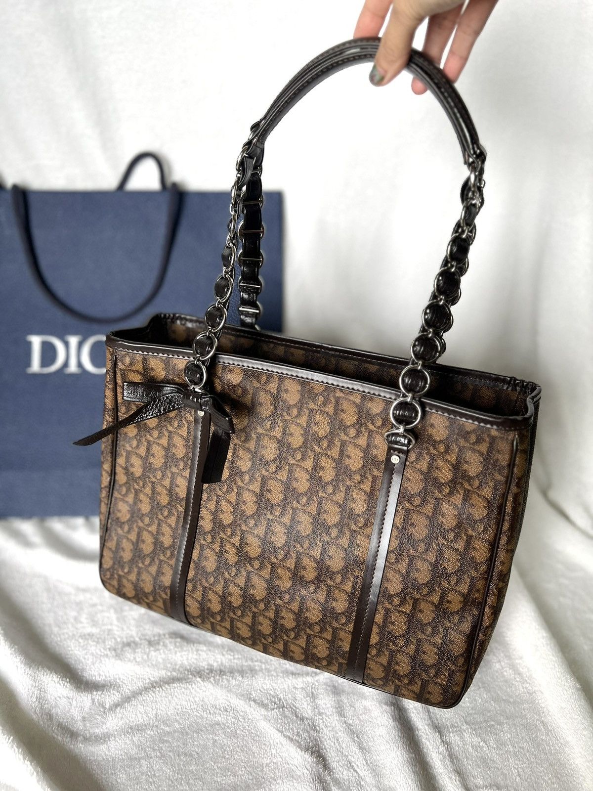 Dior Dior Trotter Brown Canvas Tote Bag Size ONE SIZE - 1 Thumbnail