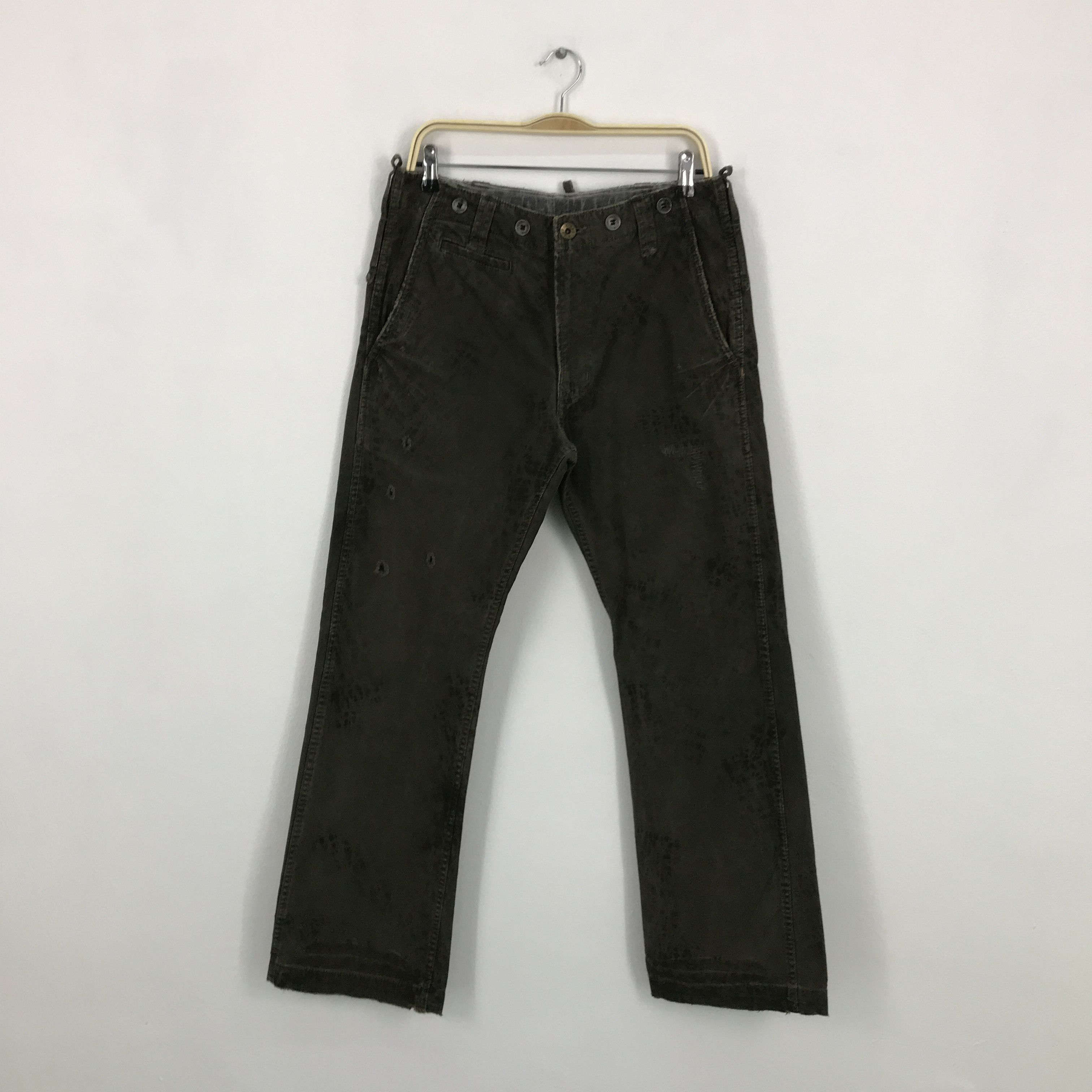 Edwin × Japanese Brand Flared Edwin Japan distressed bootcut style green jean Size US 30 / EU 46 - 1 Thumbnail