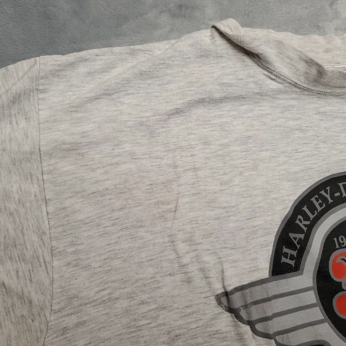Vintage VINTAGE Harley Davidson Shirt Men XL Gray Club BRNO 1990s Motorcycle Biker Crew Neck Short Sleeve Cotton Size US XL / EU 56 / 4 - 4 Thumbnail