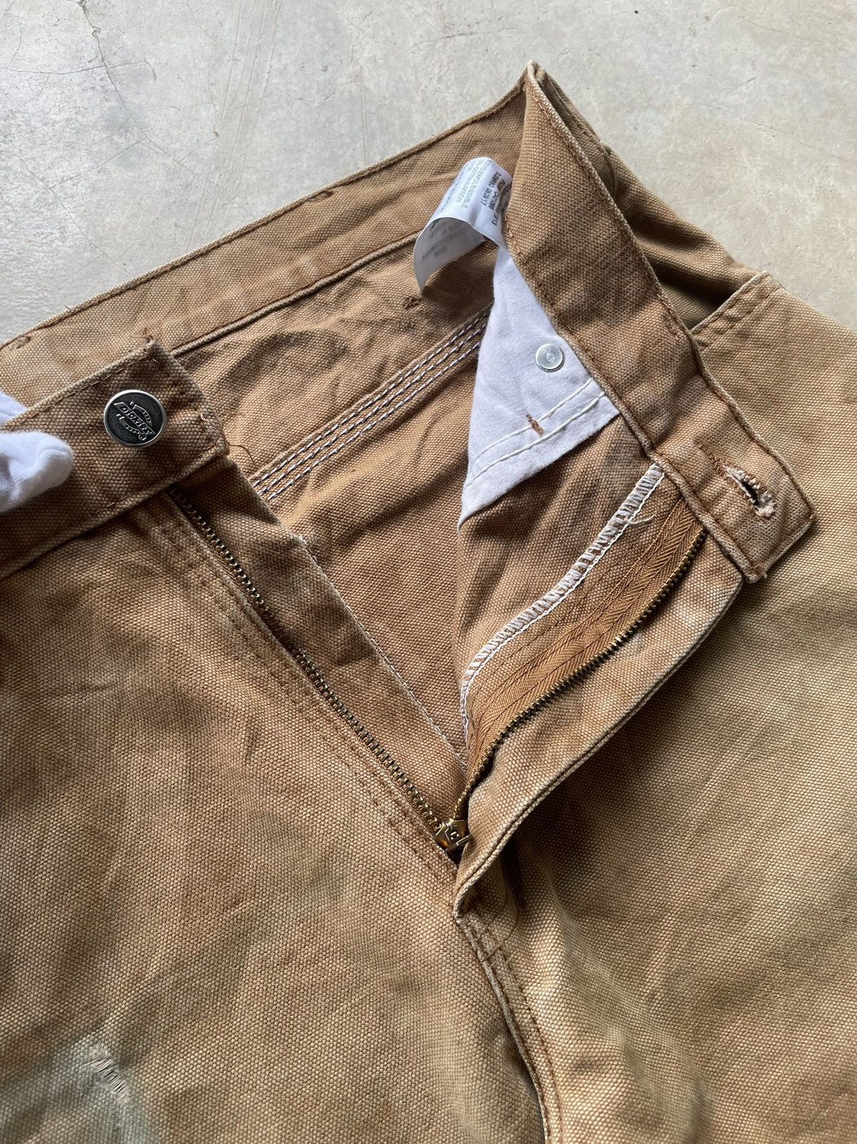 Dickies Vintage 90s Dickies Carpenter Distressed Canvas Straight Size US 33 - 10 Thumbnail
