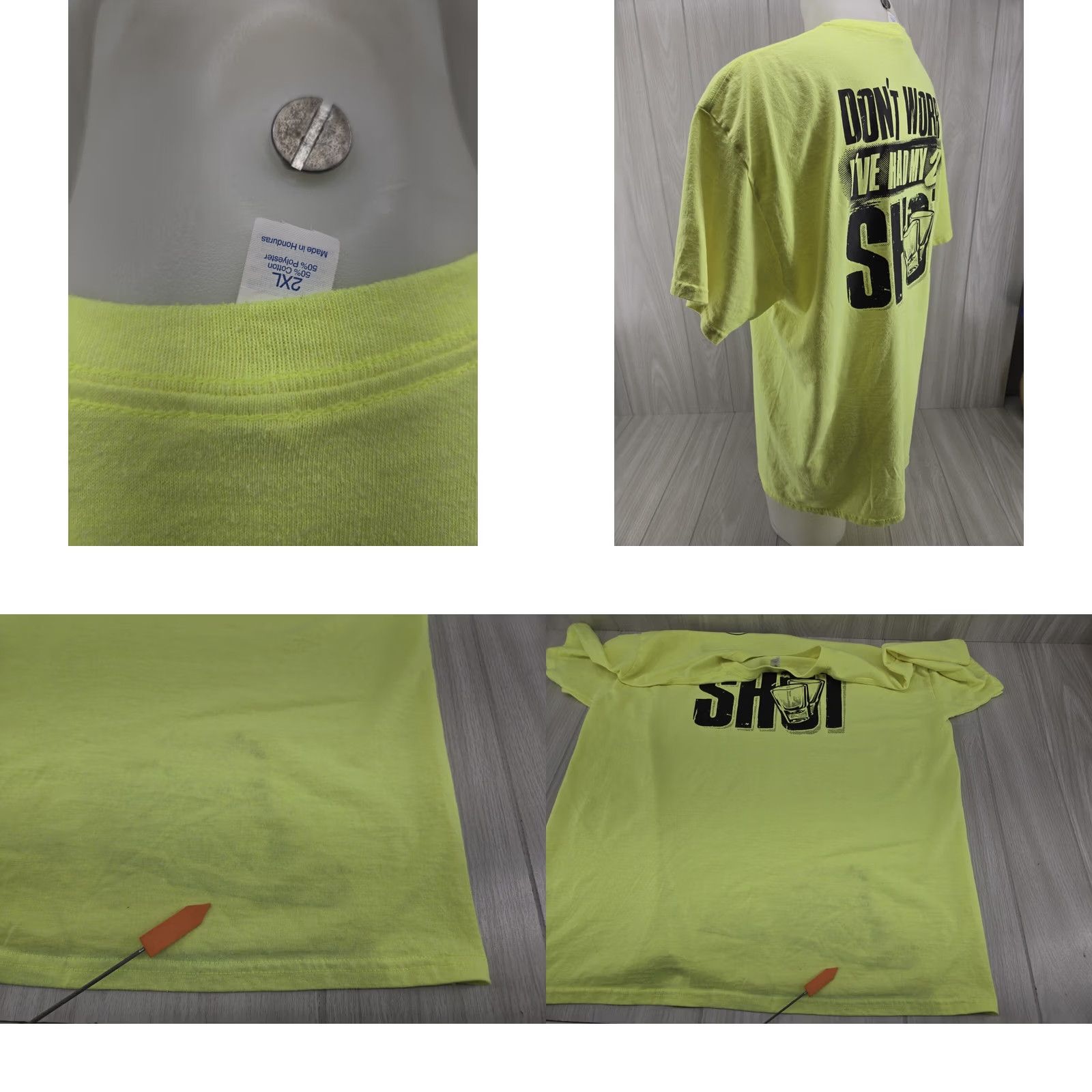 Gildan VINTAGE Distressed Armed American Supply Green 2nd Shot Short Sleeve Men’s 2XL T-Shirt Size US 39 - 8 Thumbnail