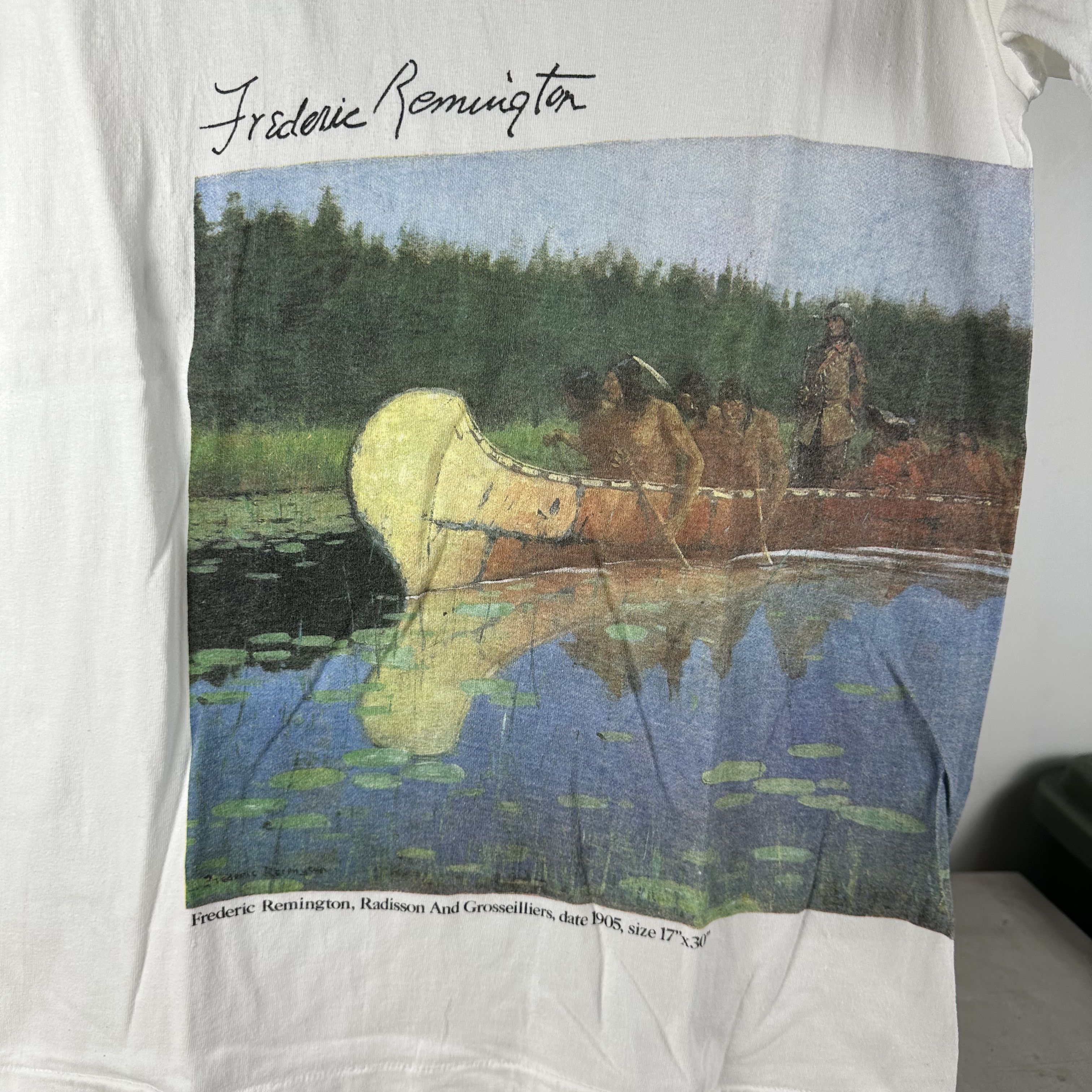 Vintage Vintage 1988 Frederic Remington The Masterworks Art T-shirt Size US M / EU 48-50 / 2 - 2 Thumbnail