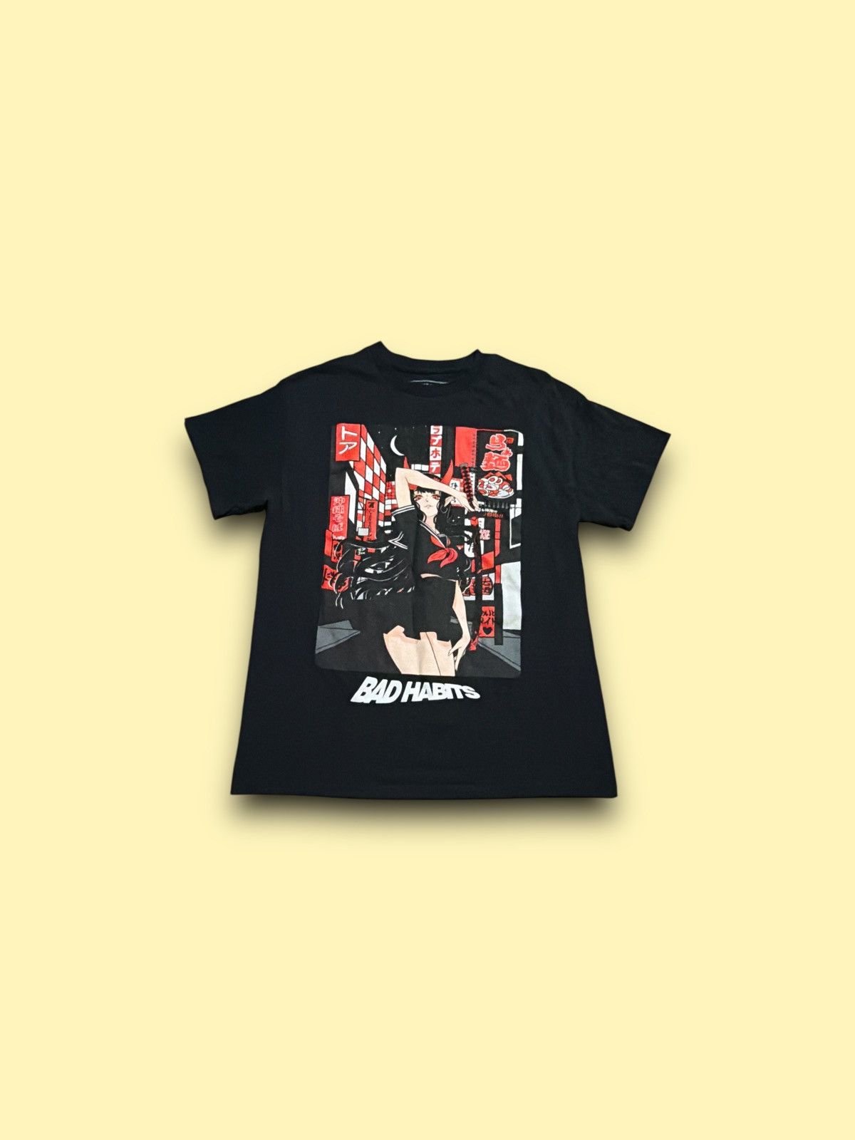 Other Bad Habits Black Short Sleeve T-Shirt Adult Size Medium Size US M / EU 48-50 / 2 - 1 Thumbnail