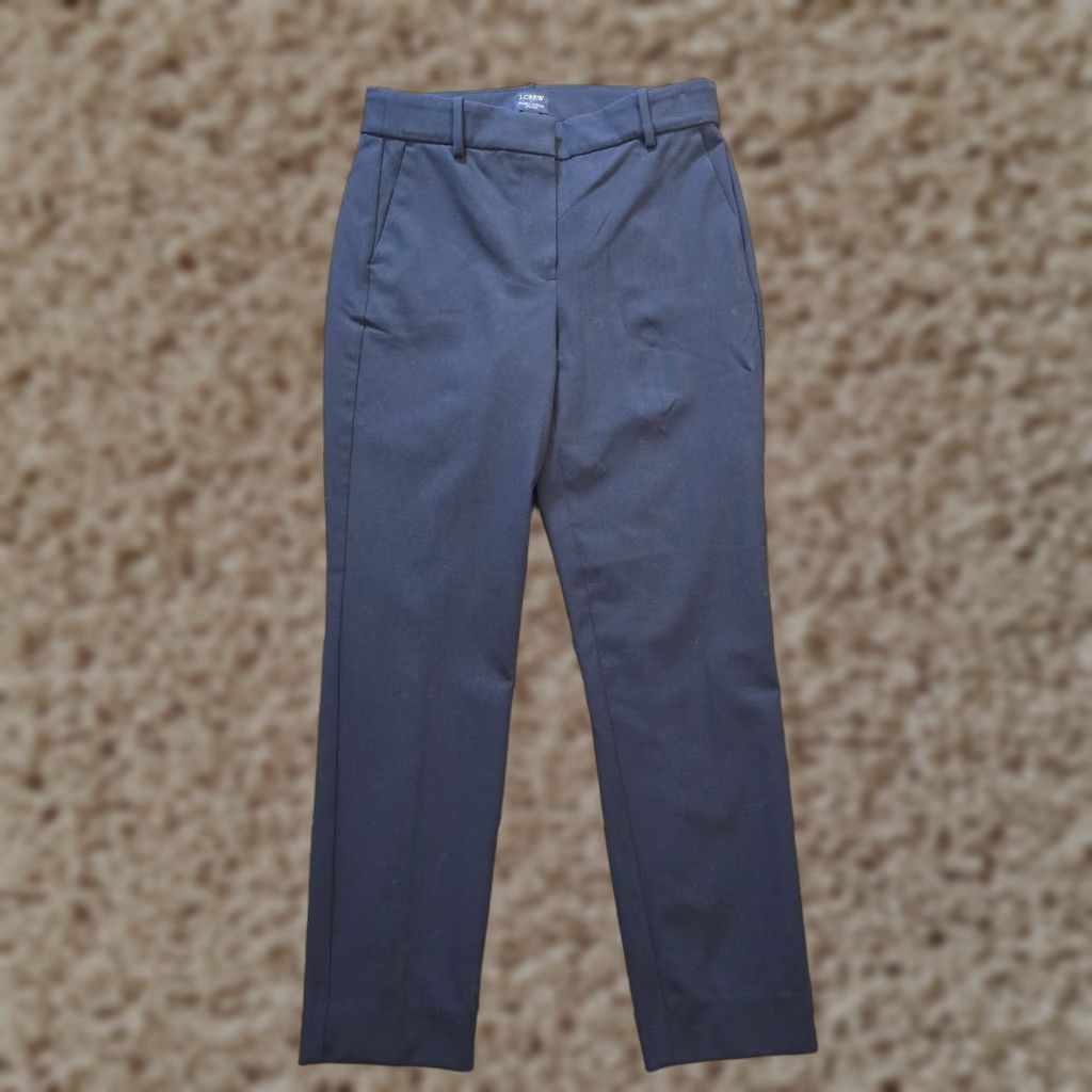 J.Crew J.CREW Pants Women Size 4 Blue Ruby Tapered Flat Front Career Casual Capsule Pants Regular Inseam 27 in Navy Blue? Size 27" / US 4 / IT 40 - 1 Thumbnail