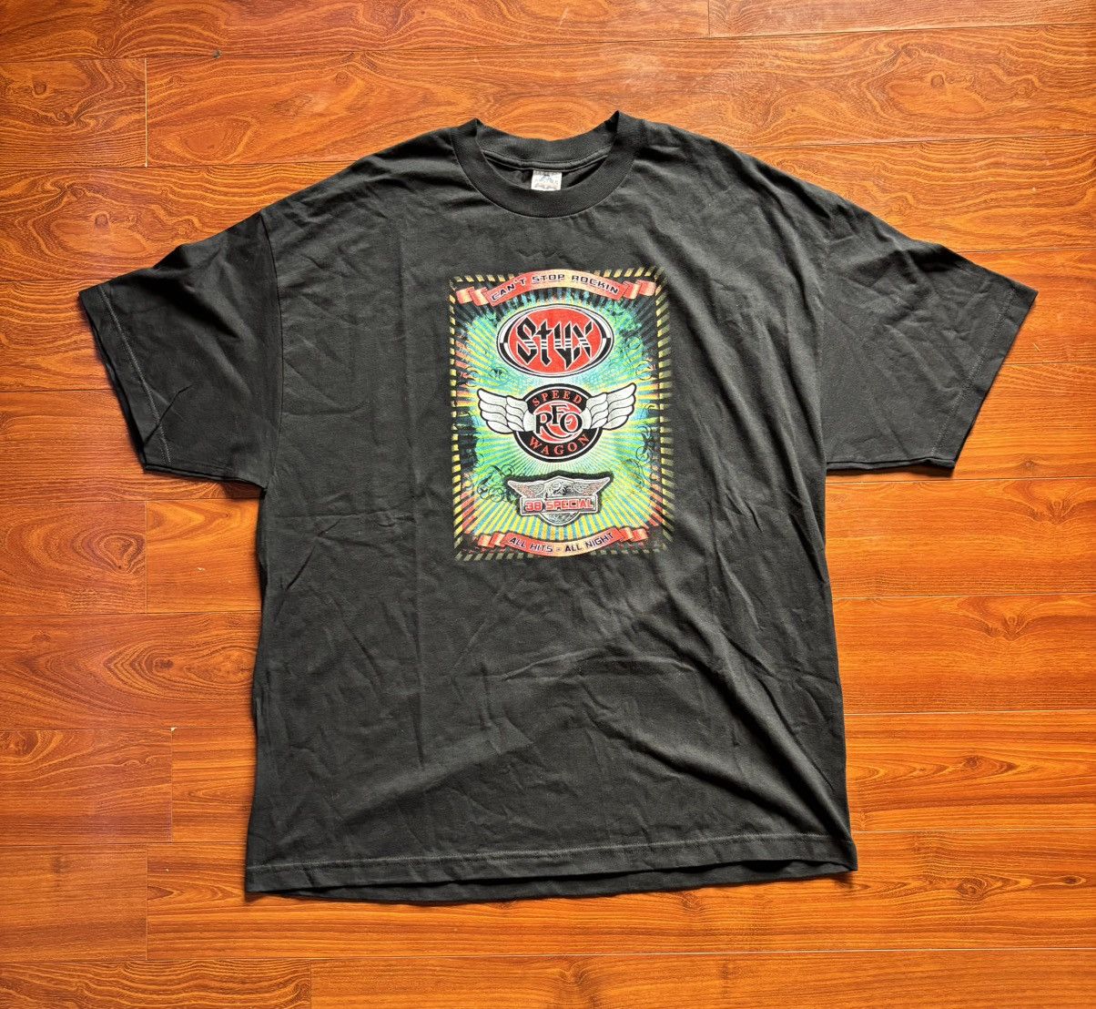 Alstyle XL - Vintage 00s Styx REO Speedwagon 38 Rare Tour Tee Size US XXL / EU 58 / 5 - 1 Thumbnail