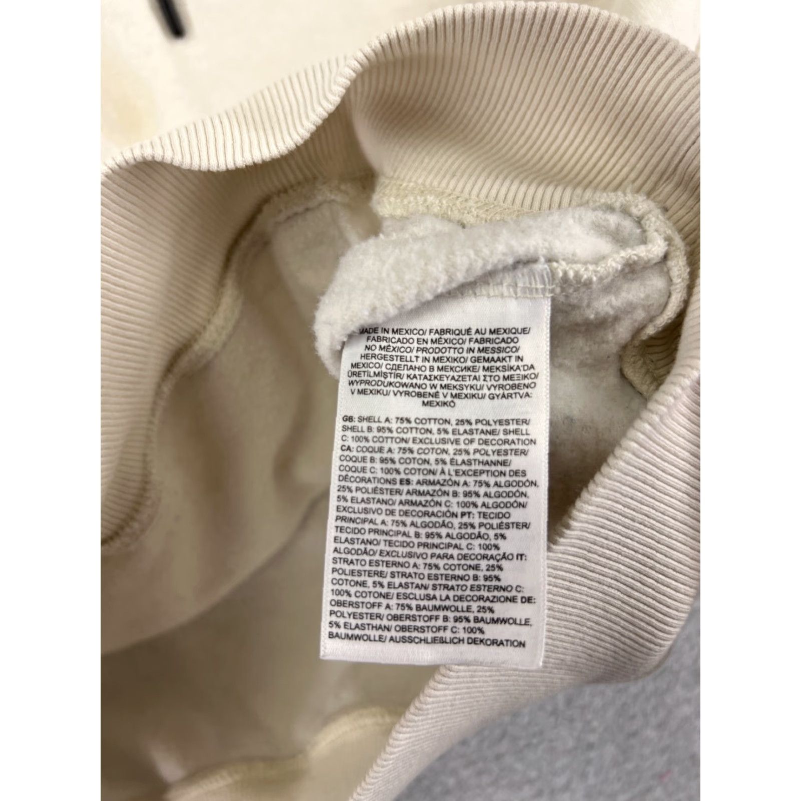 The North Face The North Face Hoodie Womens Large Beige Logo Cotton Blend Pocket Size L / US 10 / IT 46 - 7 Thumbnail