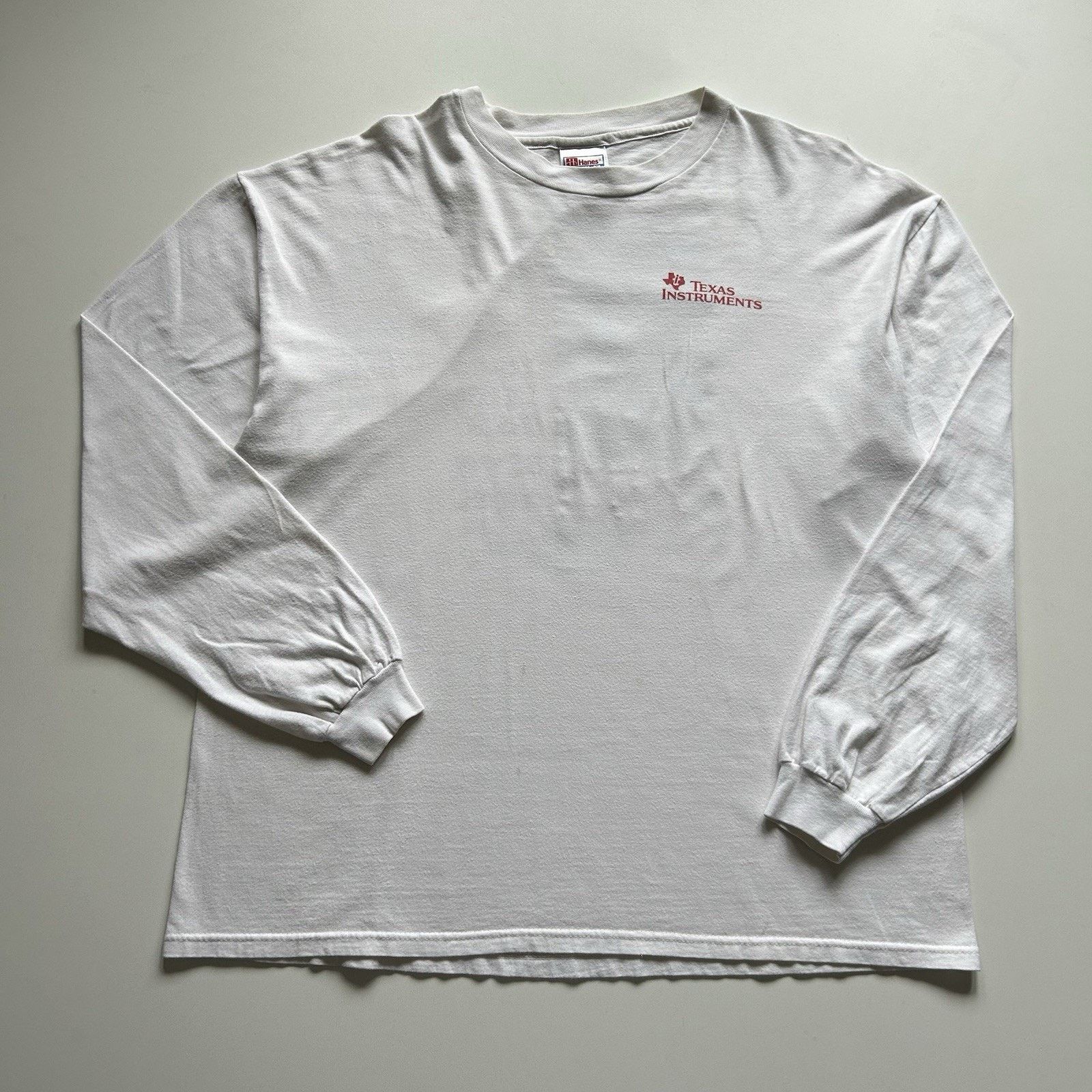 Hanes × Vintage Vintage Texas Instruments T-Shirt XL Hanes Beefy Long Sleeve Size US XL / EU 56 / 4 - 3 Thumbnail