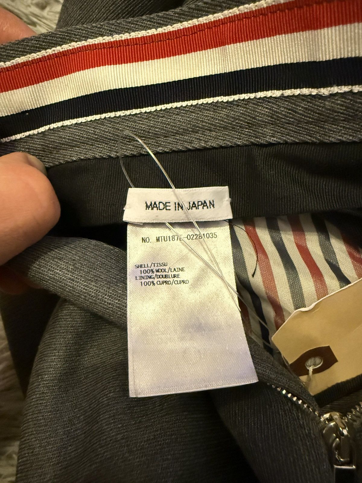 Thom Browne Chino /w rubber painted stripe Size US 33 - 9 Thumbnail