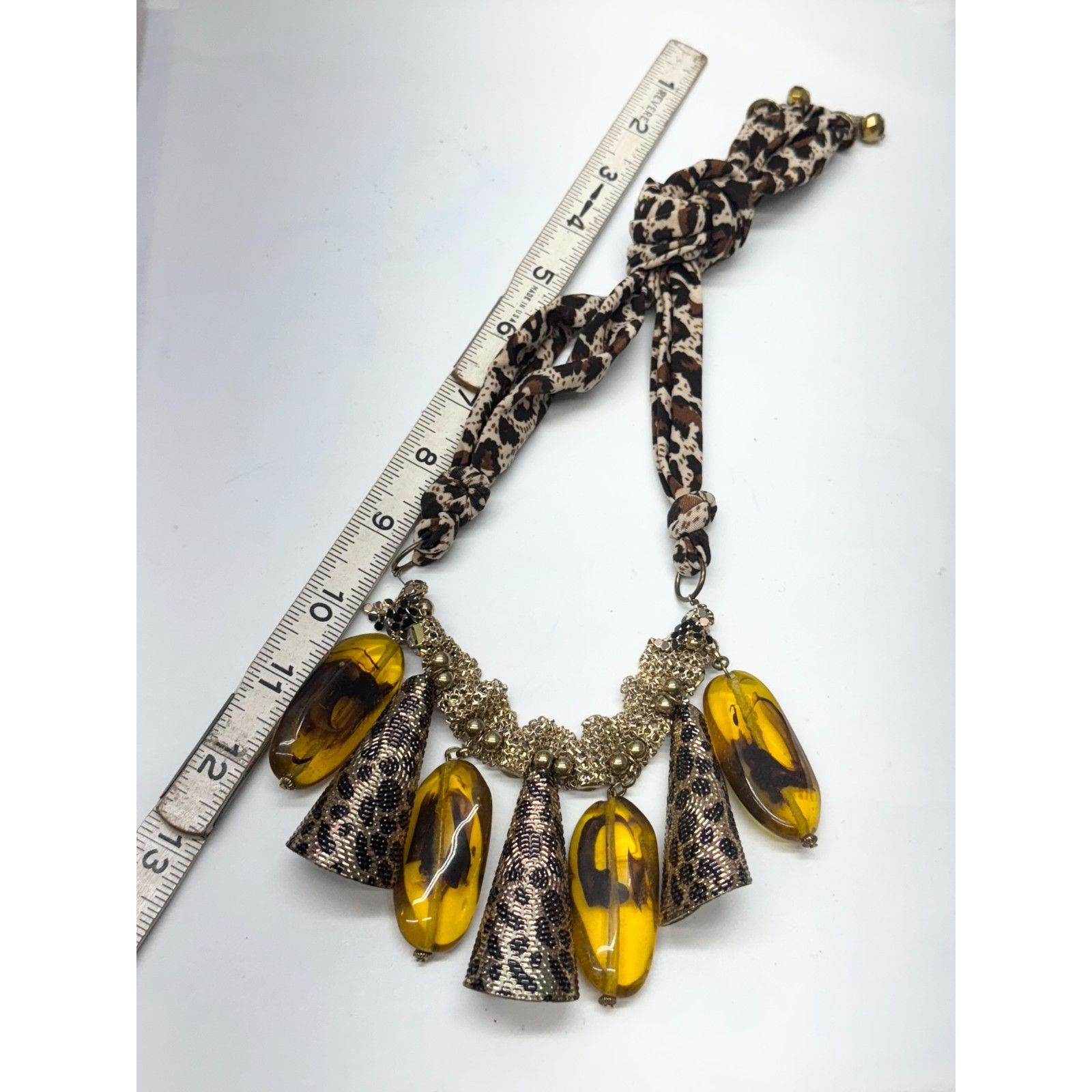 Vintage Vintage leopard Animal print charm necklace Size ONE SIZE - 5 Thumbnail