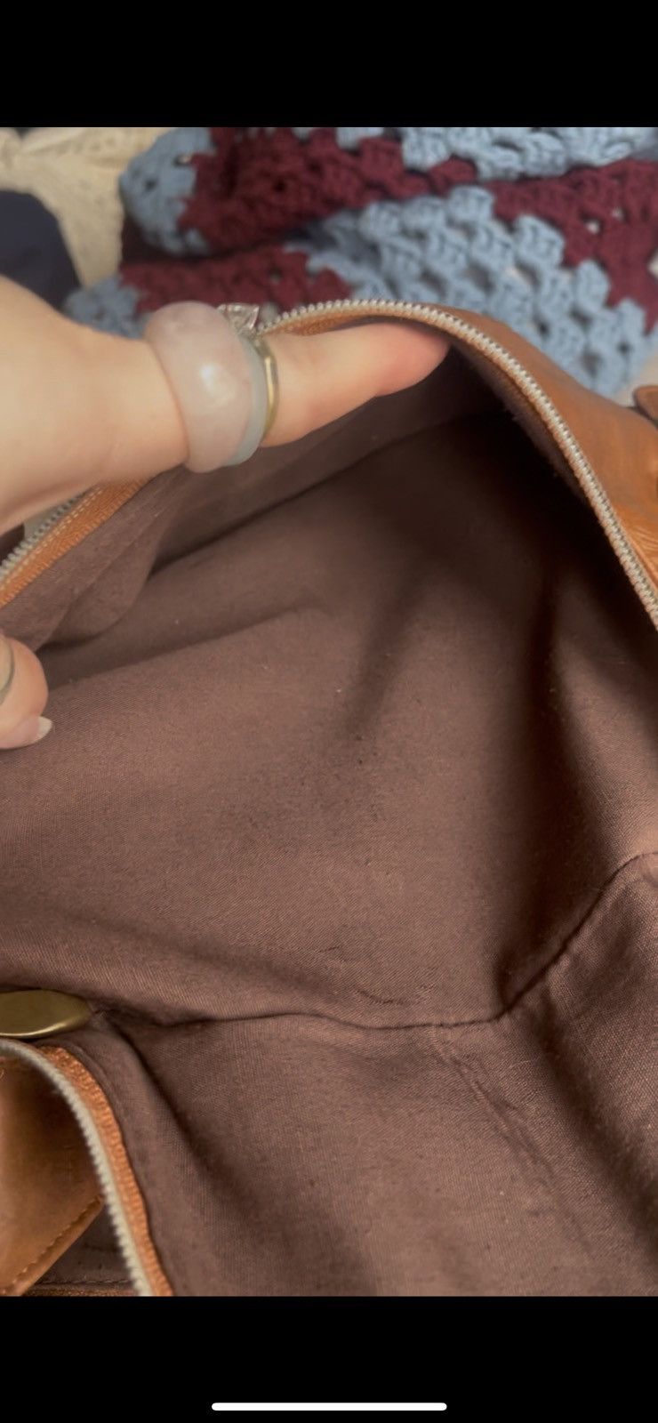 Vintage Vintage Brown Faux Leather Handbag Size ONE SIZE - 5 Thumbnail