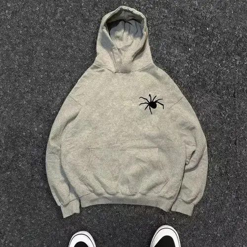 Other Ichiko x Rika Grey washed distressed spider print hoodie Size US L / EU 52-54 / 3 - 8 Thumbnail