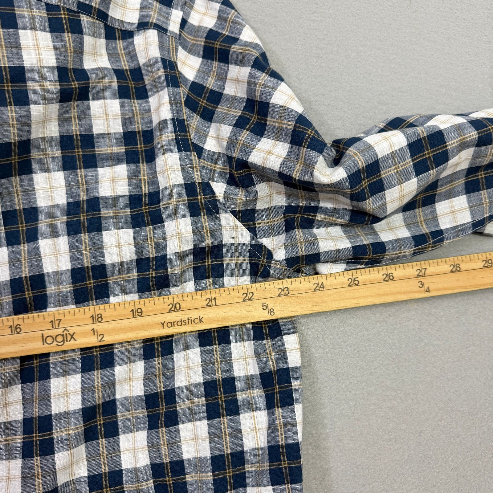 UNTUCKit Untuckit Shirt Large Blue Plaid Check Button Up Long Sleeve Size US L / EU 52-54 / 3 - 6 Thumbnail