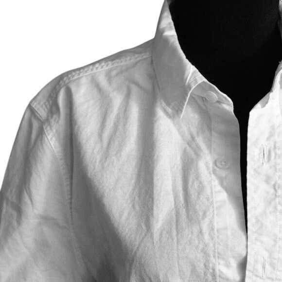 Asos ASOS Mens White Short Sleeve Button-Up Shirt Black Geometric Size US M / EU 48-50 / 2 - 4 Thumbnail