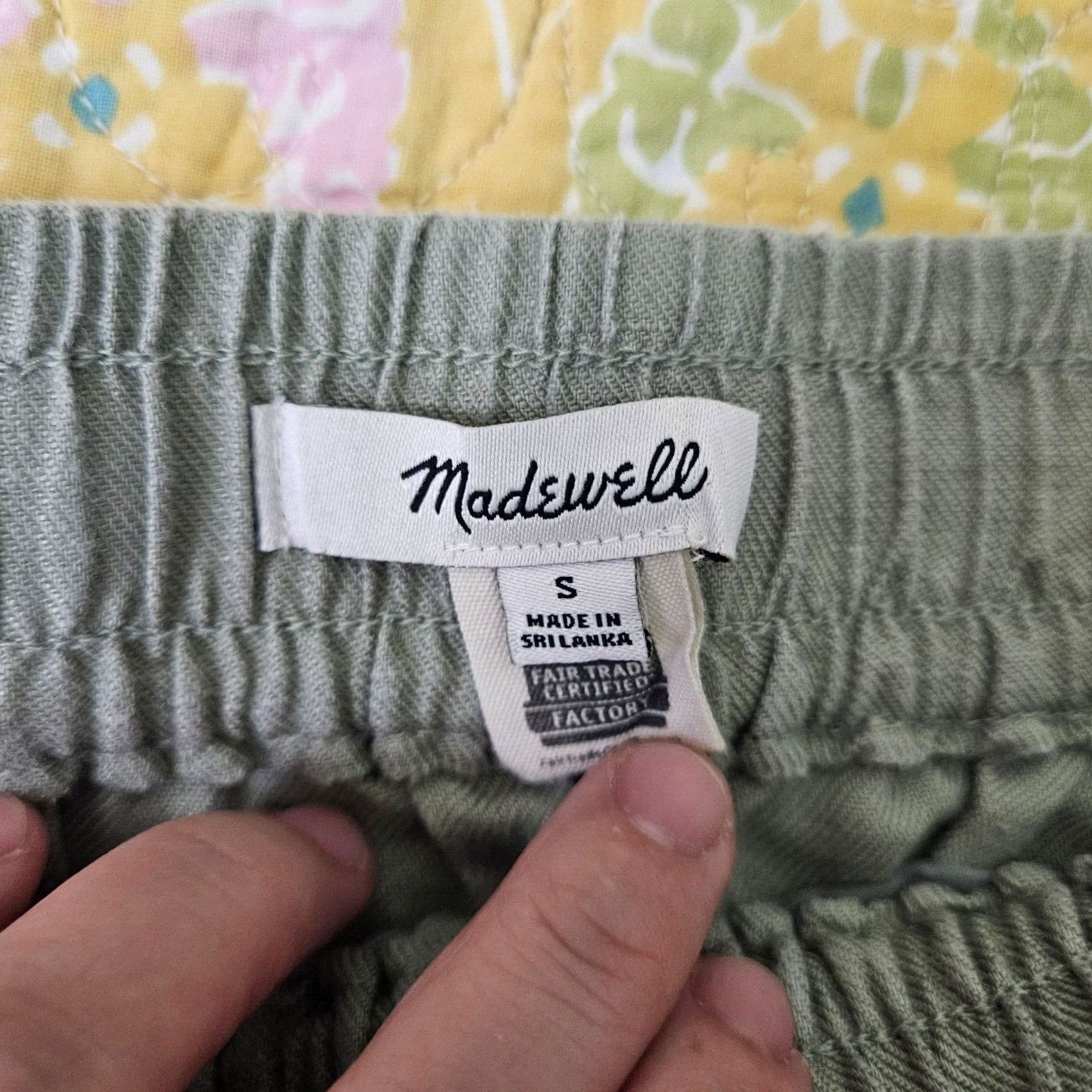 Madewell Madewell Skirt Mini Pull on Linen Lyocell Green S Small Size Regular Size 28" / US 6 / IT 42 - 5 Thumbnail