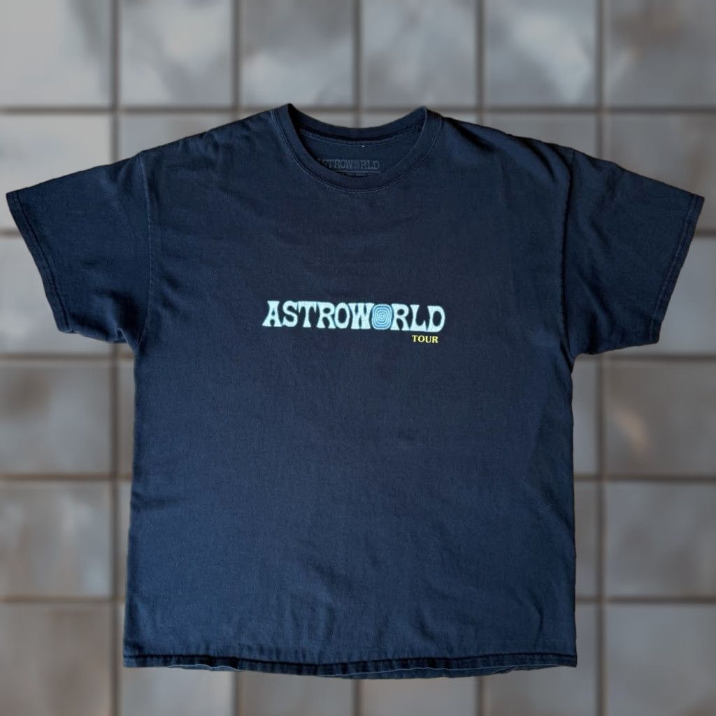 Travis Scott Travis Scott Astroworld Shirt Large Black Houston Streetwear Hip Hop Tour Merch Shirt Mens Short Sleeve Crew Neck Knit Cotton Logo Print Vintage: No Size US L / EU 52-54 / 3 - 1 Thumbnail