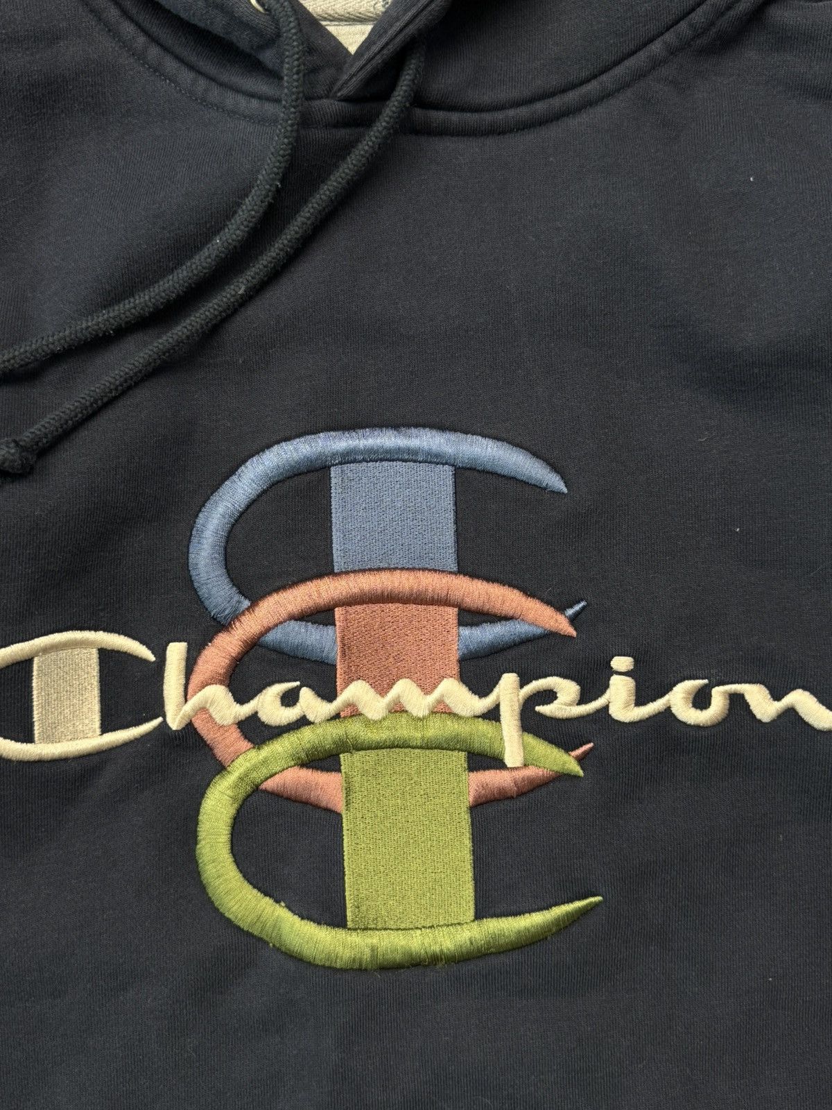 Champion × Supreme Supreme Champion Stacked C navi blue hoodie fw17 Size US L / EU 52-54 / 3 - 3 Thumbnail