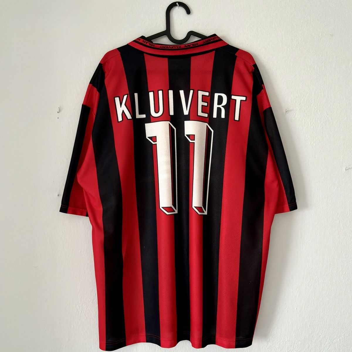 Vintage 1997 1998 AC Milan Italy Kluivert Retro Soccer Jersey Size US XL / EU 56 / 4 - 2 Thumbnail