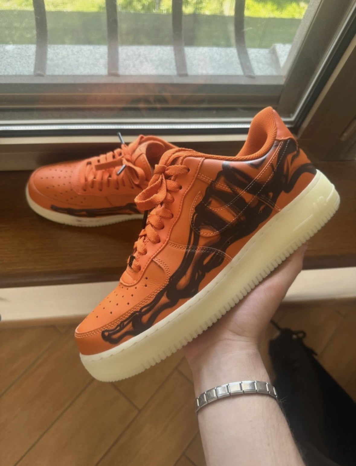 Nike Nike Air Force 1 Low Skeleton Halloween Size US 11 / EU 44 - 1 Thumbnail