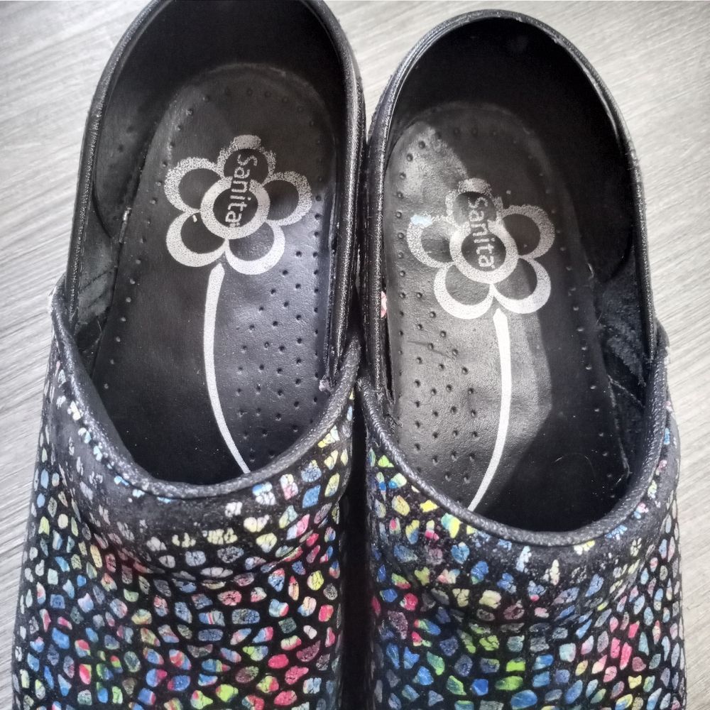 Other Sanita Women's Clog Multi-colored Stained Glass Print size 3 Size US 8 / IT 38 - 8 Thumbnail