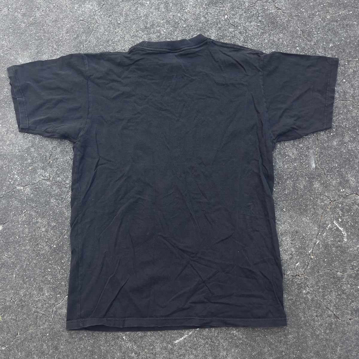Vintage Vintage Y2K Blank Black T Shirt Size US XXL / EU 58 / 5 - 4 Thumbnail