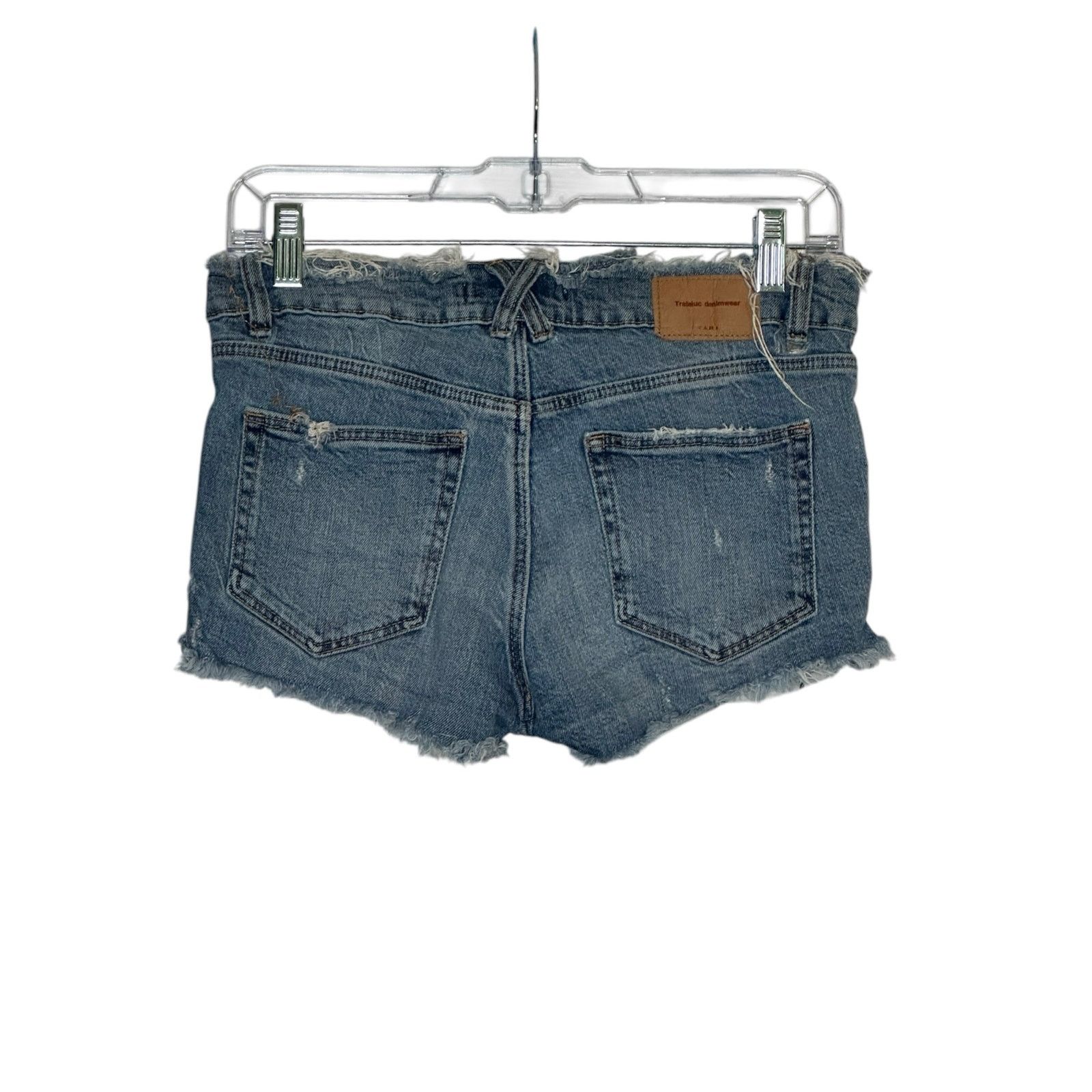 Zara ZARA Trafaluc Denimwear Fringe Distressed Shorts Size 4 Size 27" / US 4 / IT 40 - 7 Thumbnail