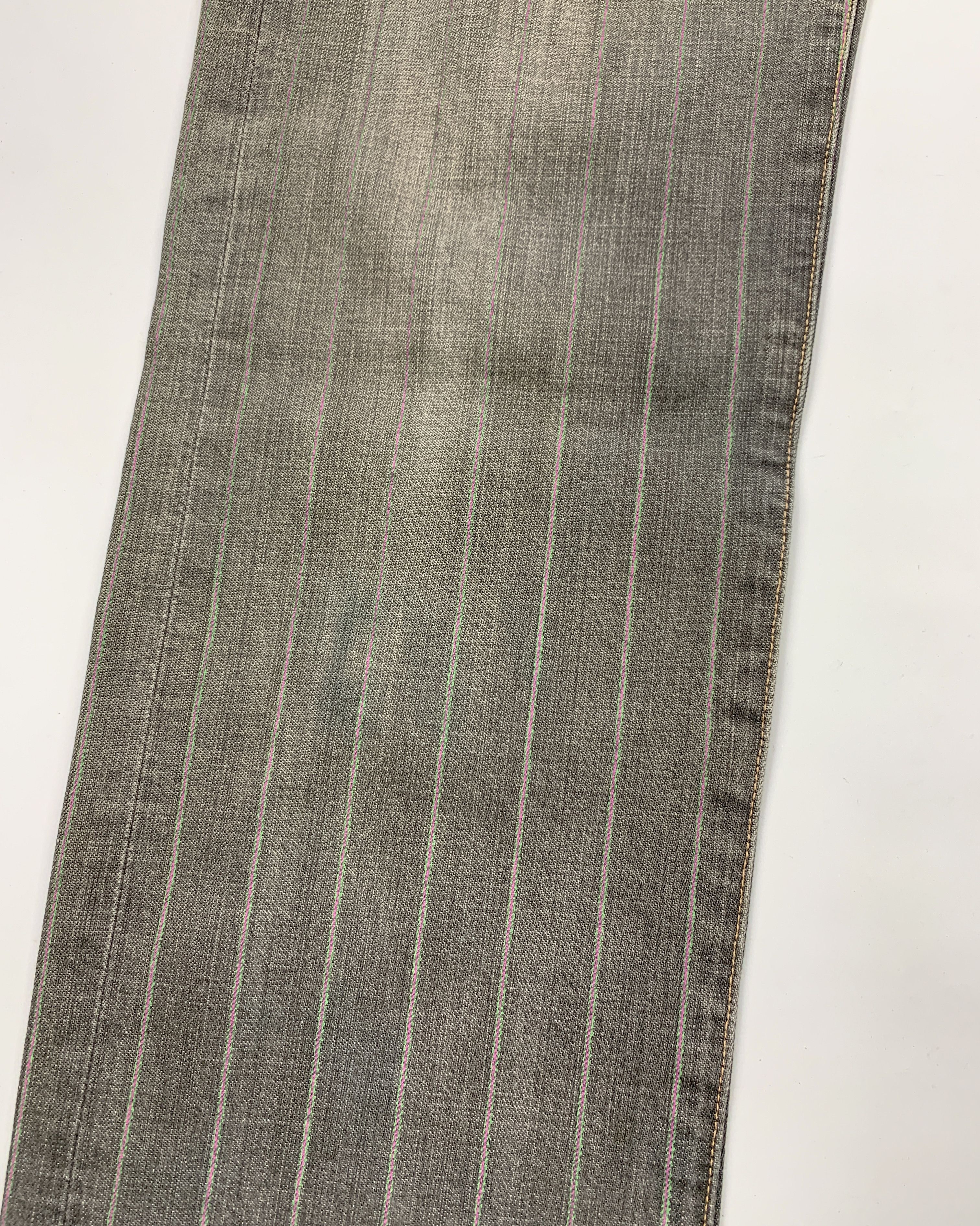 Comme des Garcons Homme Plus 2004 Striped / Paisley Denim Jeans Size US 30 / EU 46 - 4 Thumbnail