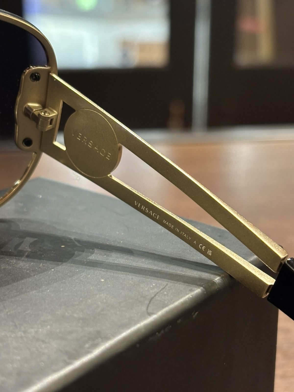 Versace Versace Gold Motif Sunglasses Size ONE SIZE - 5 Thumbnail