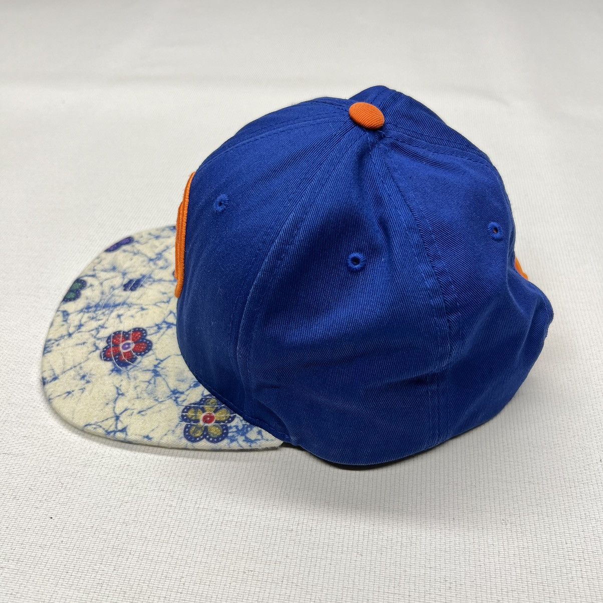Stussy × Vintage VTG Stussy Hat Blue SnapBack Capz Logo Flower Bill Skate Y2K Size ONE SIZE - 5 Thumbnail