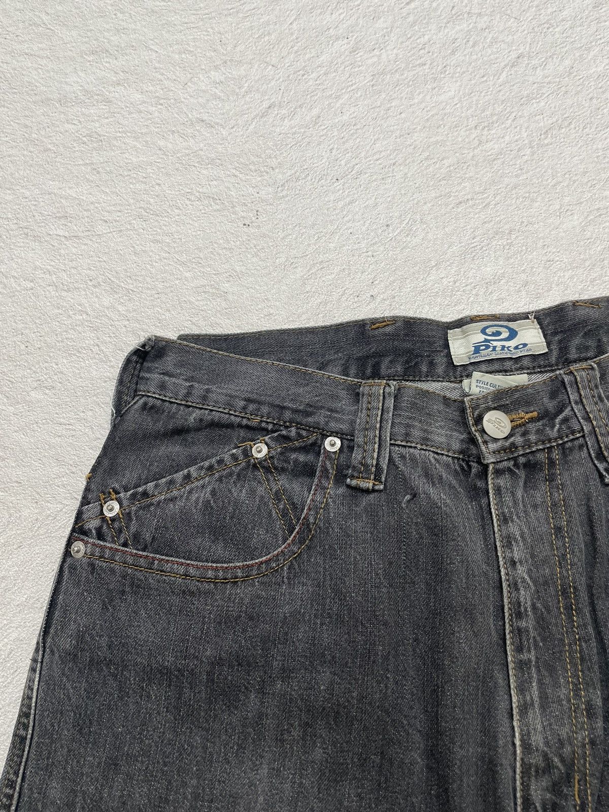 Japanese Brand 2000s Pico Embroidered Cargo Baggy Jeans Size US 32 / EU 48 - 6 Thumbnail