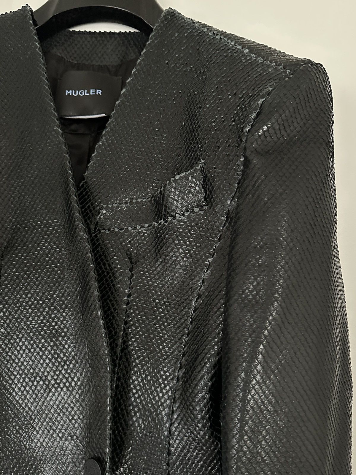 Mugler Mugler David bowie archive cut python leather jacket Size 48R - 5 Thumbnail