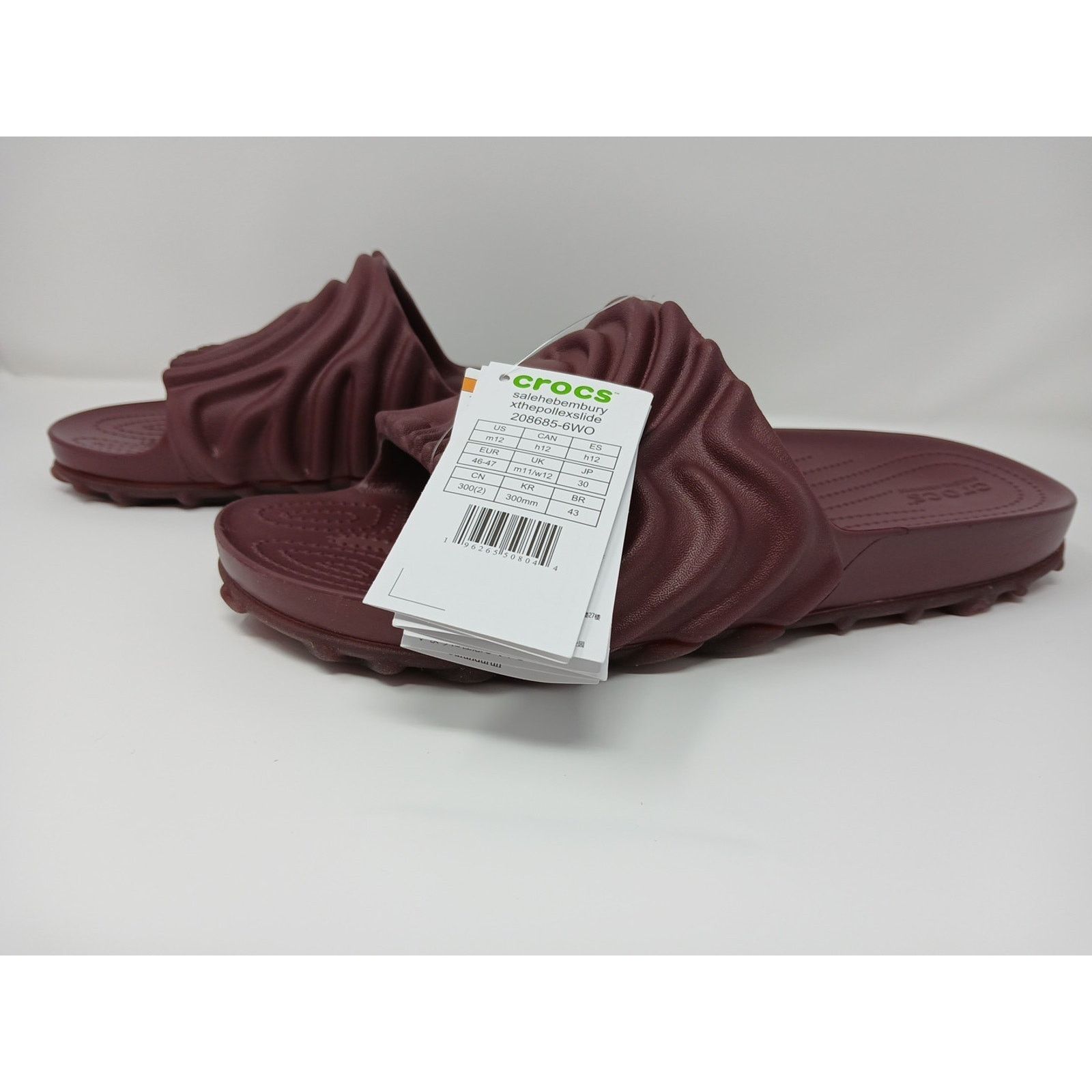 Crocs Crocs POLLEX SLIDE BY SALEHE BEMBURY Men's US Size 12 NEW Size US 12 / EU 45 - 17 Thumbnail
