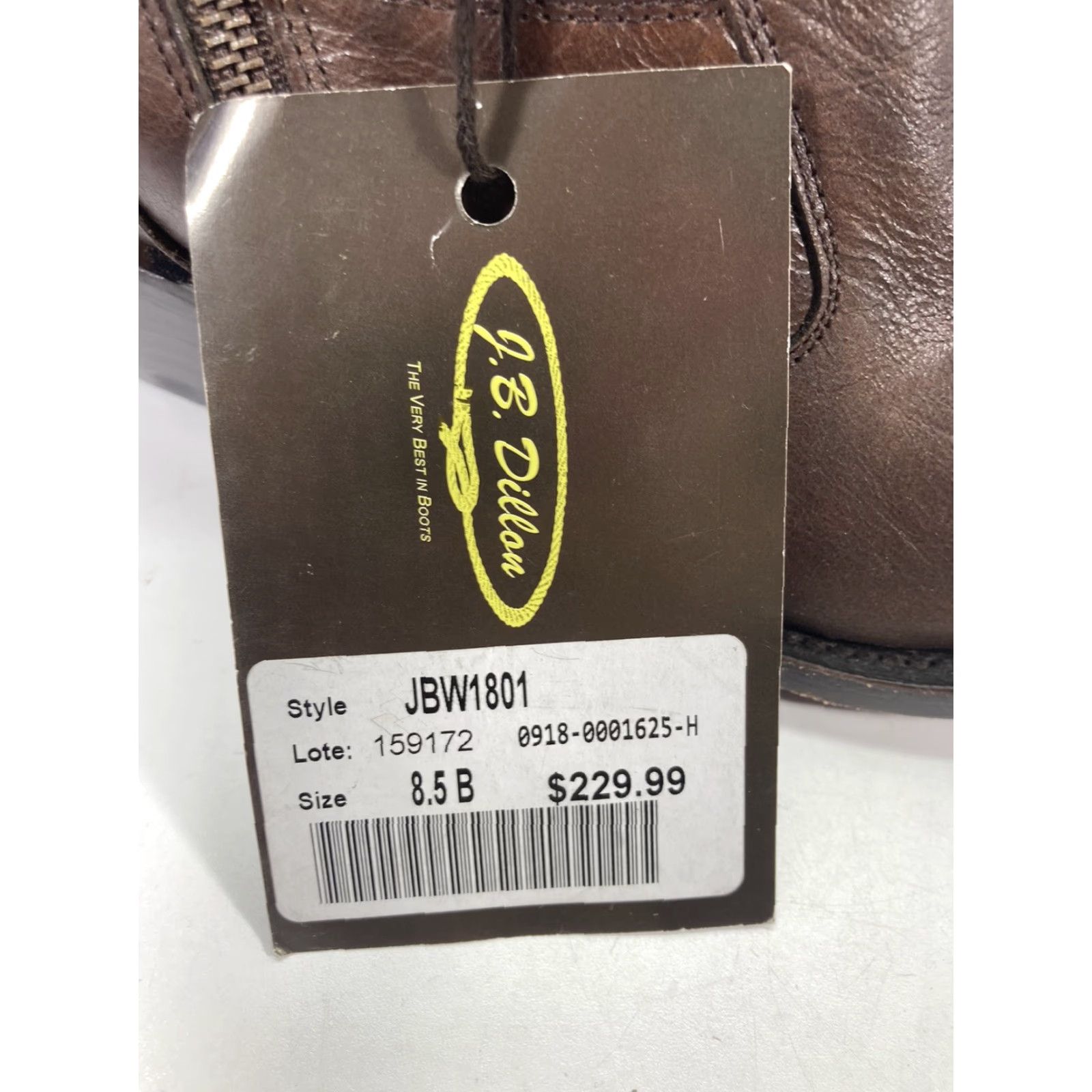 Vintage J.B. Dillon Ankle Boots Women Size 8.5 B Brown Leather Side Zip 2 Inch Heel NWT Size US 9 / IT 39 - 6 Thumbnail