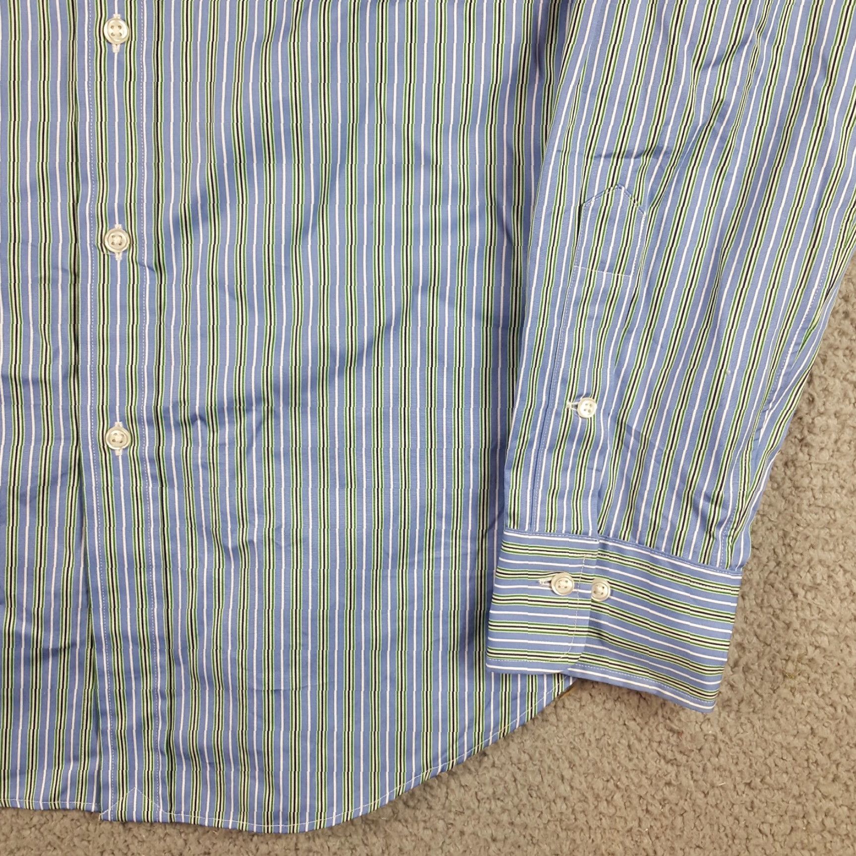 Ralph Lauren VINTAGE Ralph Lauren Preppy Striped Button Down Shirt M Blue Long Sleeve Pony Logo Classic 90s Mens Size US M / EU 48-50 / 2 - 4 Thumbnail