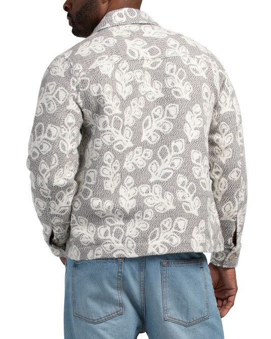 NN07 NN07 Rahim Floral Jacquard Button Front Jacket Black Melange Size US S / EU 44-46 / 1 - 3 Thumbnail