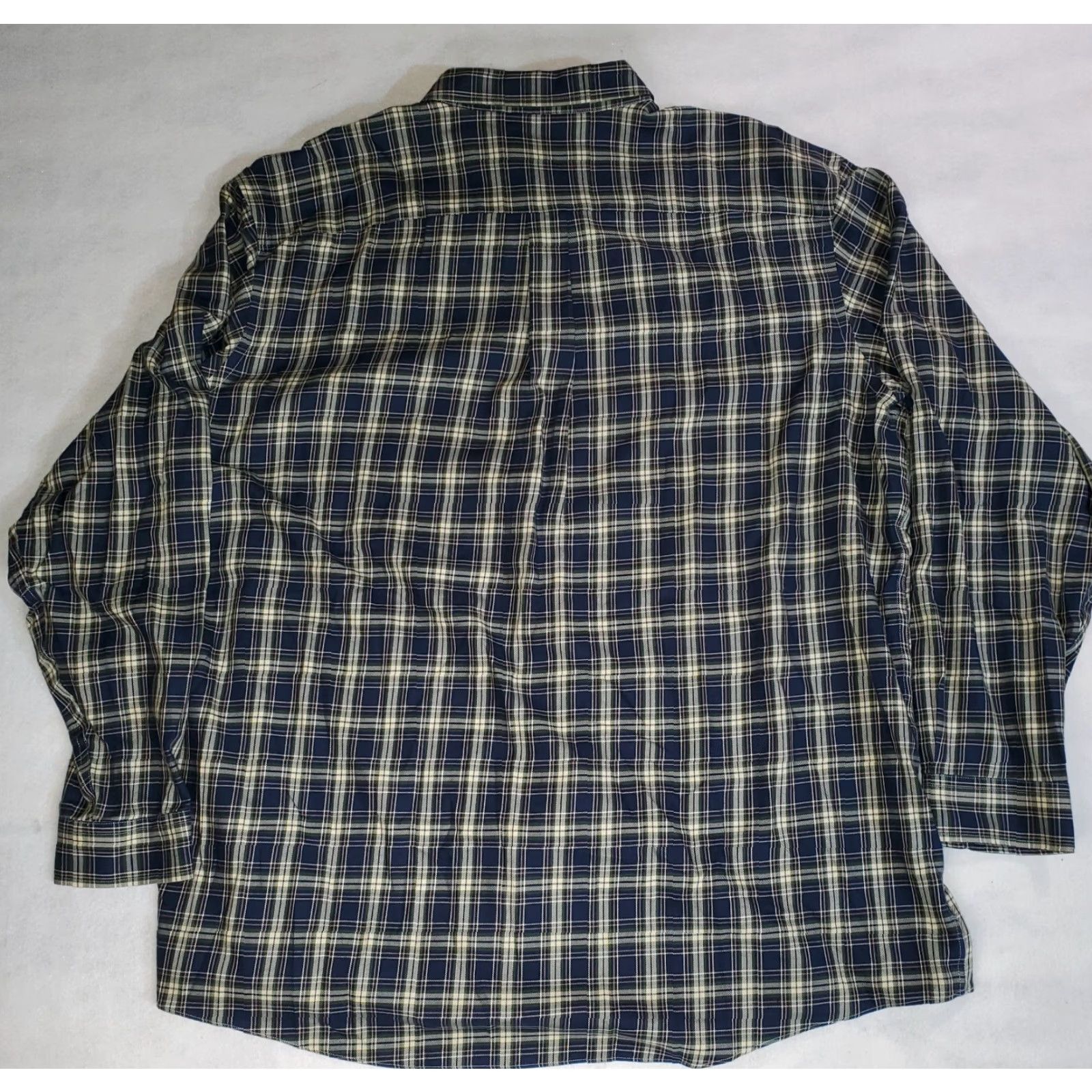 Vintage LL Bean Flannel Shirt Mens 2XL Tall Cotton Plaid 1 Pocket Long Sleeve Shirt Size US XXL / EU 58 / 5 - 4 Thumbnail