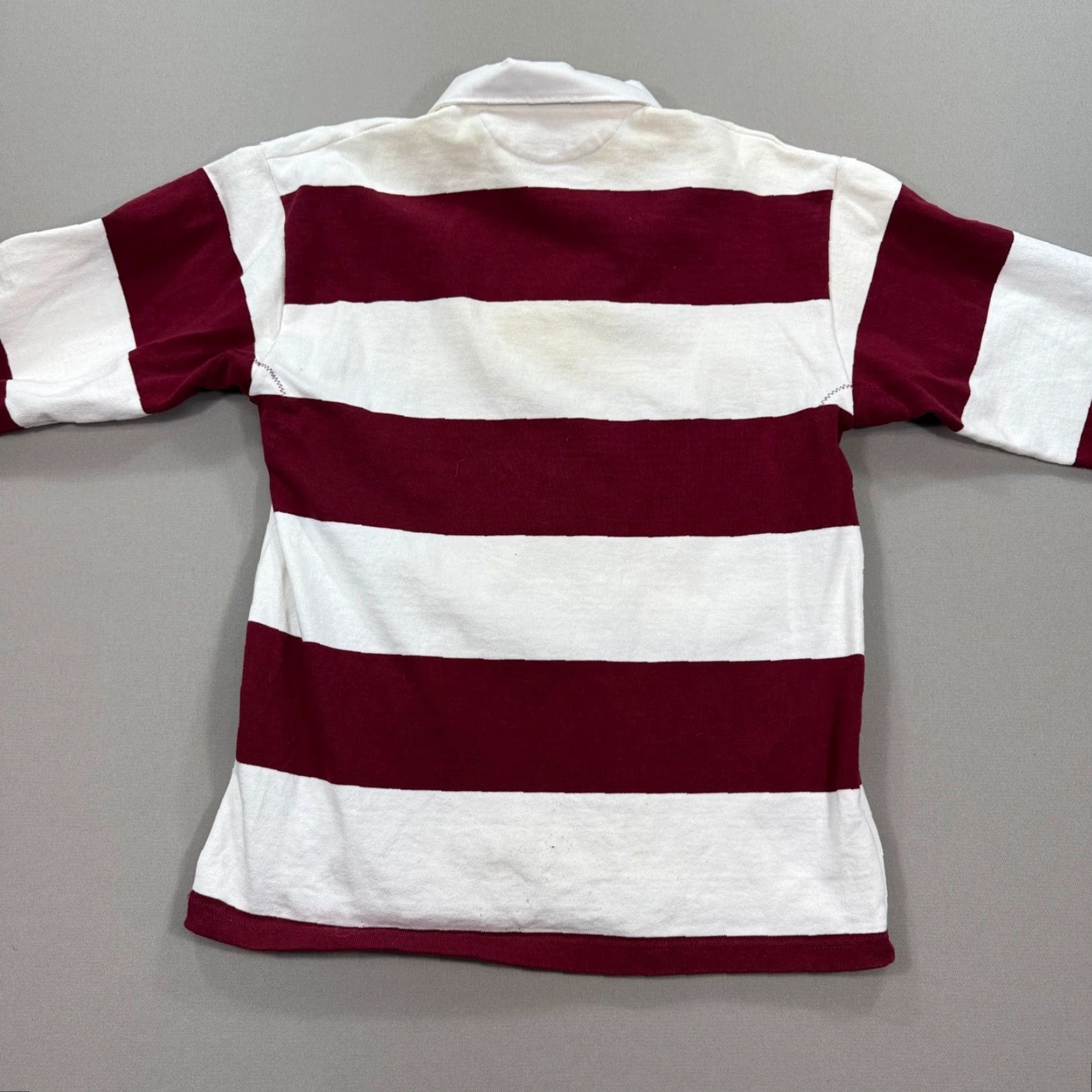 Barbarian VINTAGE Barbarian Shirt Men S Maroon Striped Rugby Polo Harvard Long Sleeve Y2K Size US S / EU 44-46 / 1 - 2 Thumbnail
