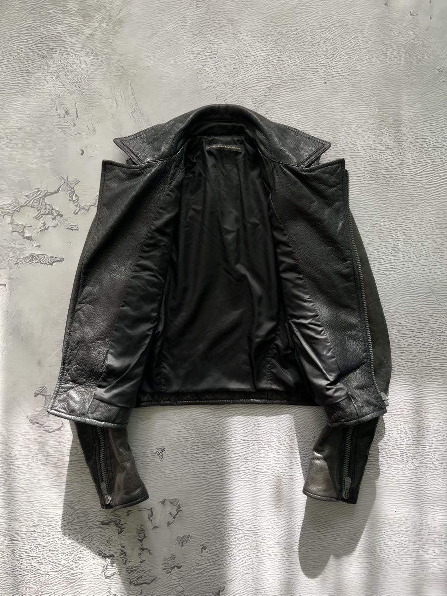 Balenciaga Balenciaga Vintage Leather Moto Jacket Luxury Black Size XS / US 0-2 / IT 36-38 - 9 Thumbnail