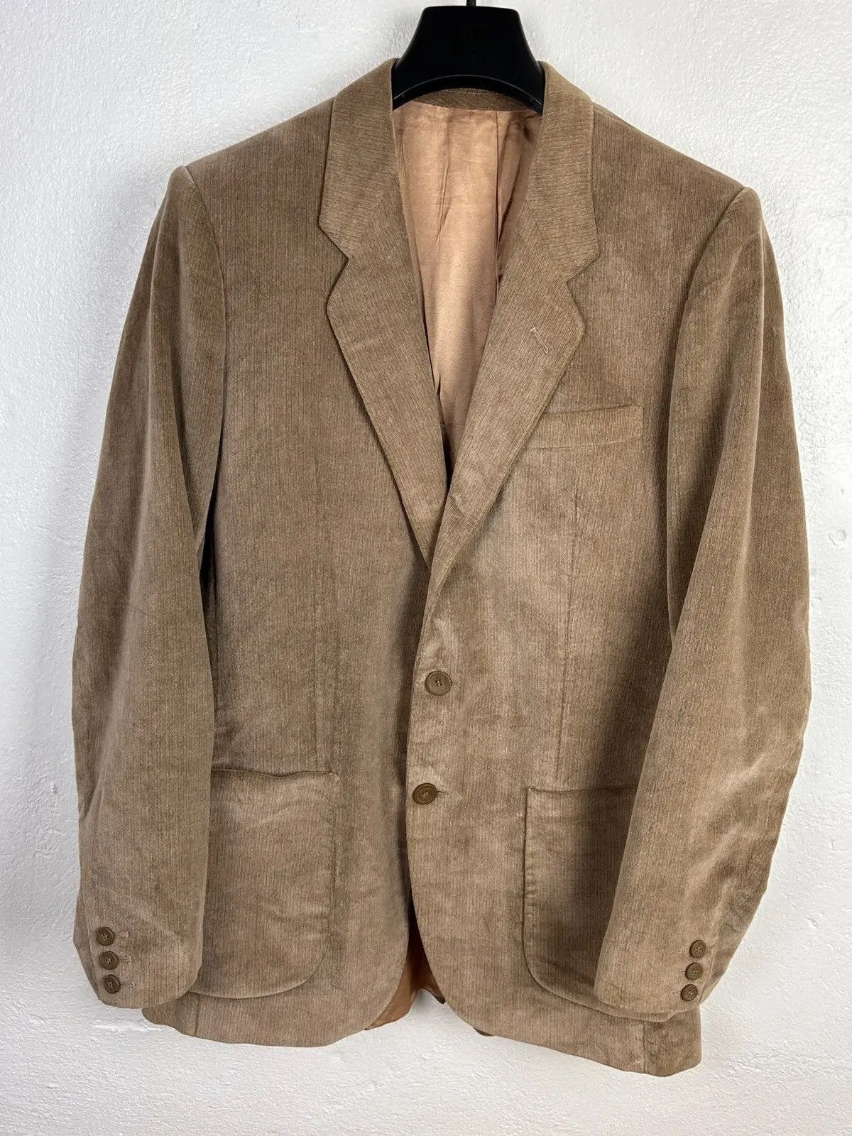 Balmain 70s Vintage Pierre Balmain Velluti Cantoni Velour Blazer Size 48R - 1 Thumbnail