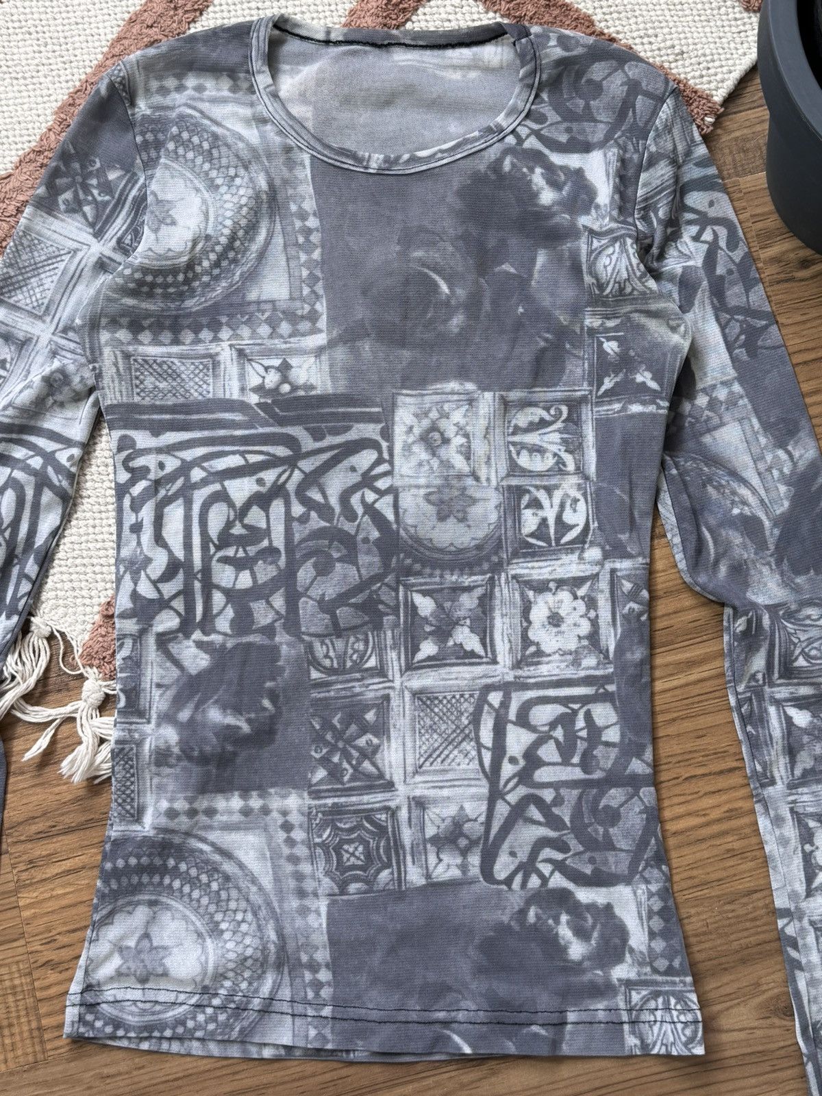 Vintage VINTAGE JEAN PAUL GAULTIER STYLE MESH PRINTED LONG SLEEVE Size S / US 4 / IT 40 - 2 Thumbnail