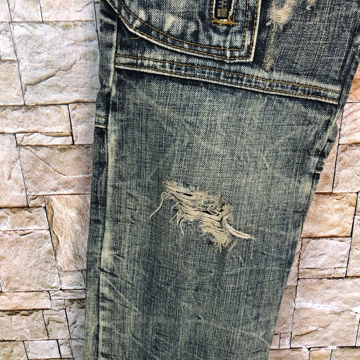 semanticdesign DL Semantic Design Blue Distressed Denim Pants #A144 Size US 28 / EU 44 - 15 Thumbnail