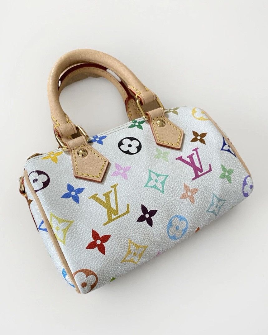 Louis Vuitton × Takashi Murakami Louis Vuitton Murakami White Nano Speedy 2025 NWT M13391 Size ONE SIZE - 9 Thumbnail