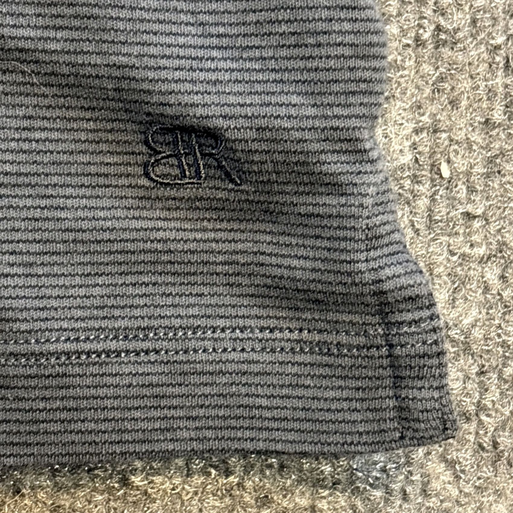 Banana Republic Banana Republic Luxe Touch Performance Tee Men XL Gray Striped Size US XL / EU 56 / 4 - 2 Thumbnail