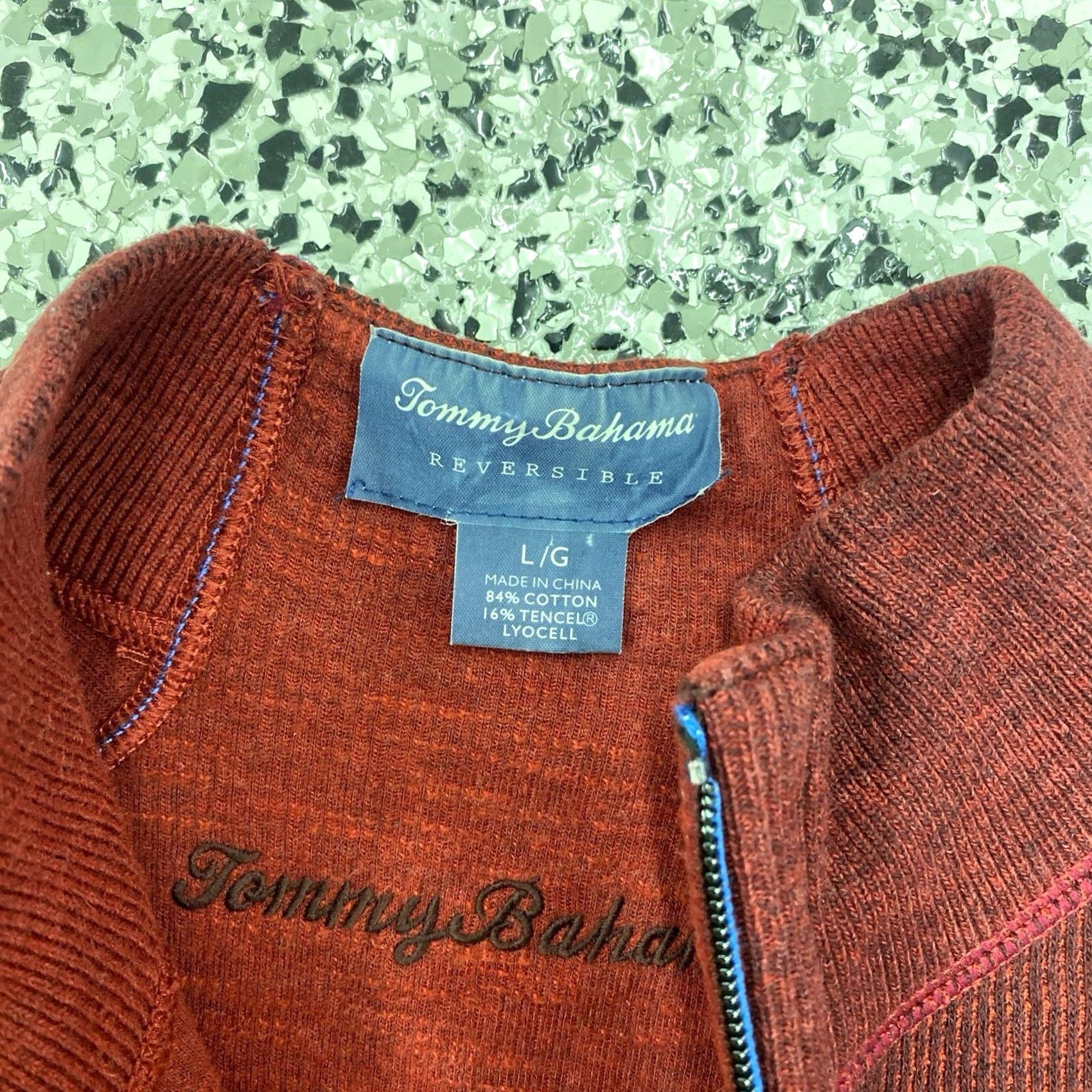 Tommy Bahama Tommy Bahama Reversible Quarter Zip Red Sweatshirt Mens Large Pullover Fleece Zip Pullover Sweatshirt Red Men’s 2XL Size US XXL / EU 58 / 5 - 3 Thumbnail