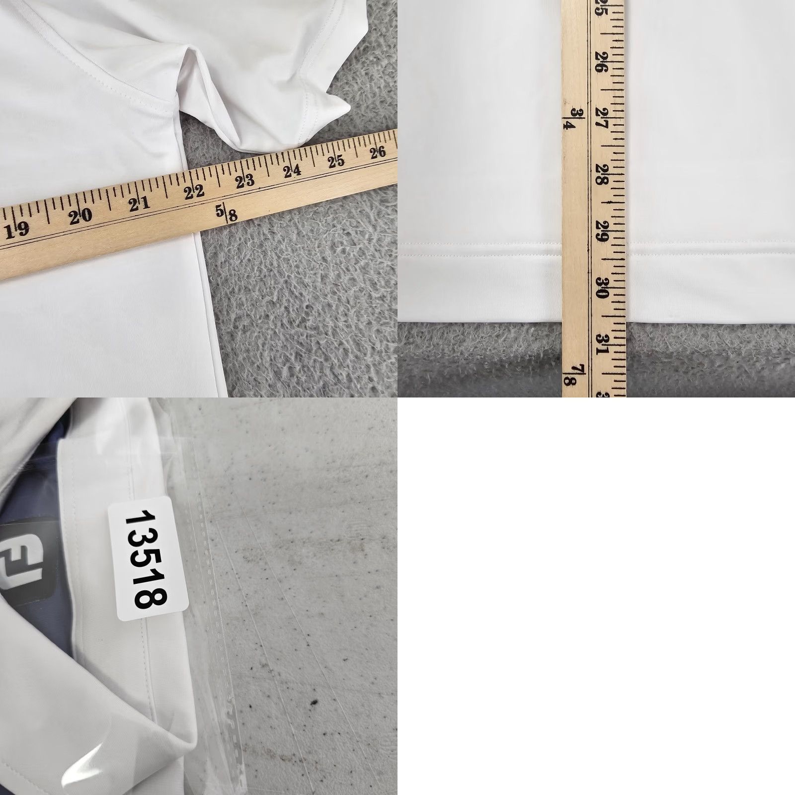 Footjoy FootJoy Polo Shirt Mens M White Colorblock Performance Stretch Golf Shirt Size US M / EU 48-50 / 2 - 8 Thumbnail