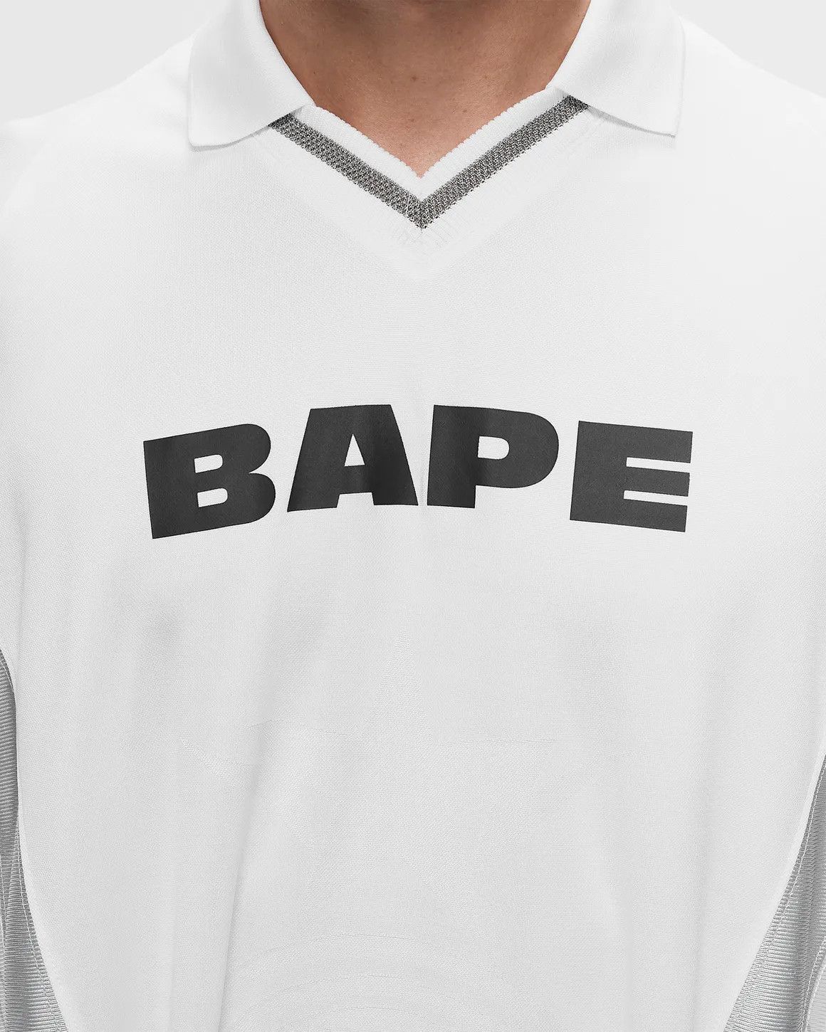 Bape BAPE MULTI LOGO RELAXED FIT SOCCER JERSEY Size US XL / EU 56 / 4 - 4 Thumbnail