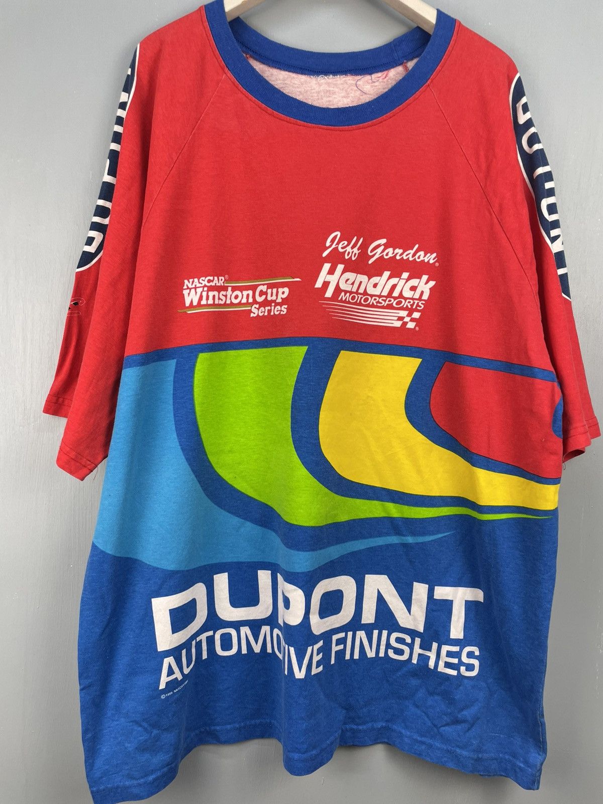 DuPont Vintage 90s Nascar Winston Cup Series Jeff Gordon t shirt Size US XXL / EU 58 / 5 - 3 Thumbnail
